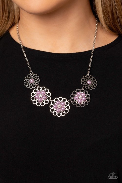 MANDALA MOSAIC PURPLE-NECKLACE