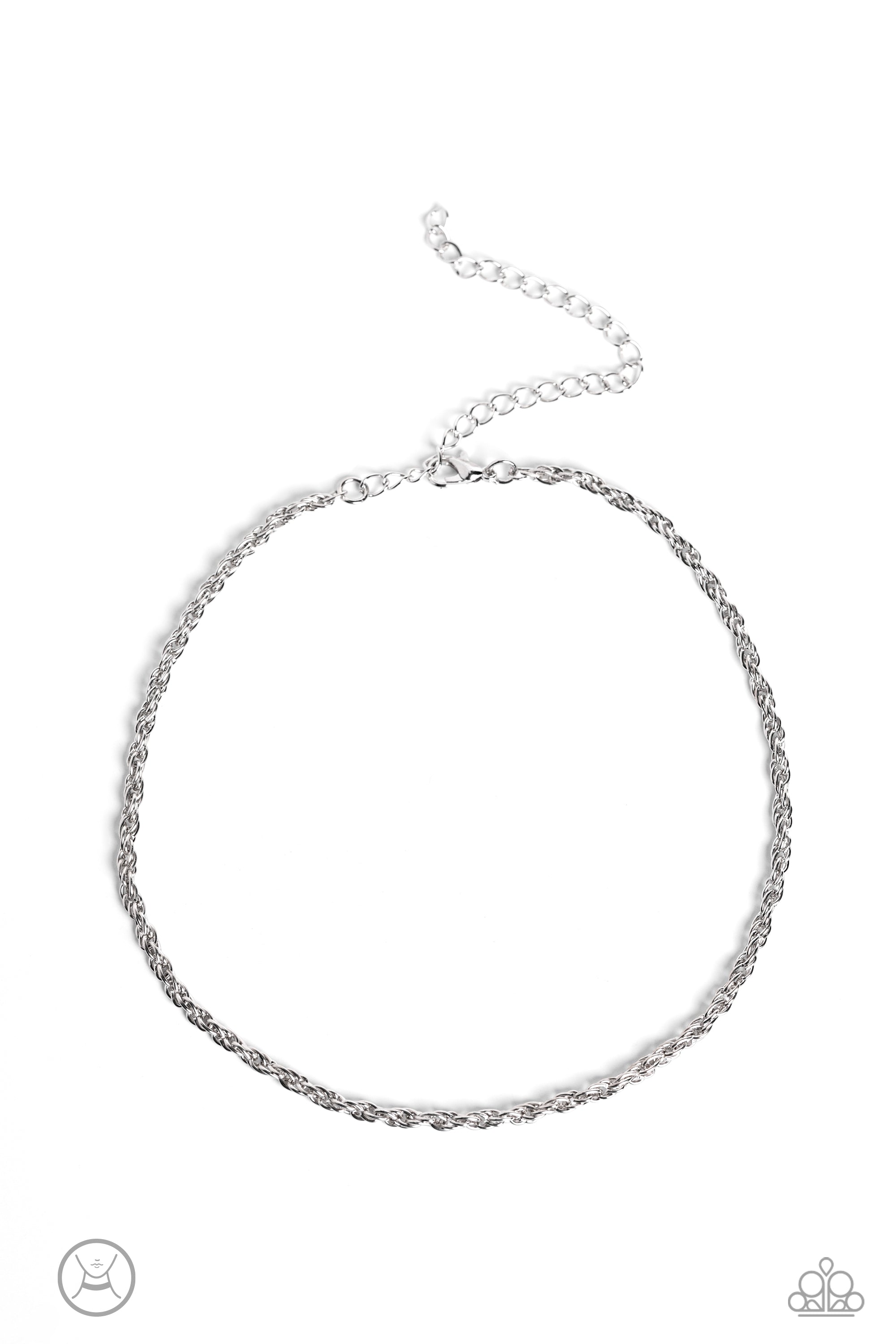 GLIMMER OF ROPE SILVER-NECKLACE