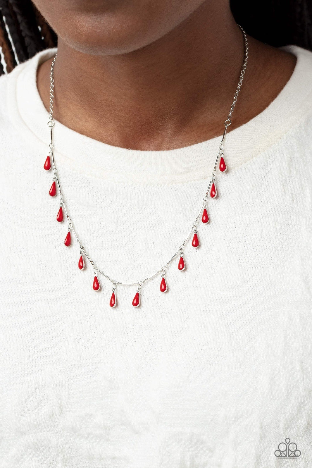 DROP-DEAD DANCE RED-NECKLACE