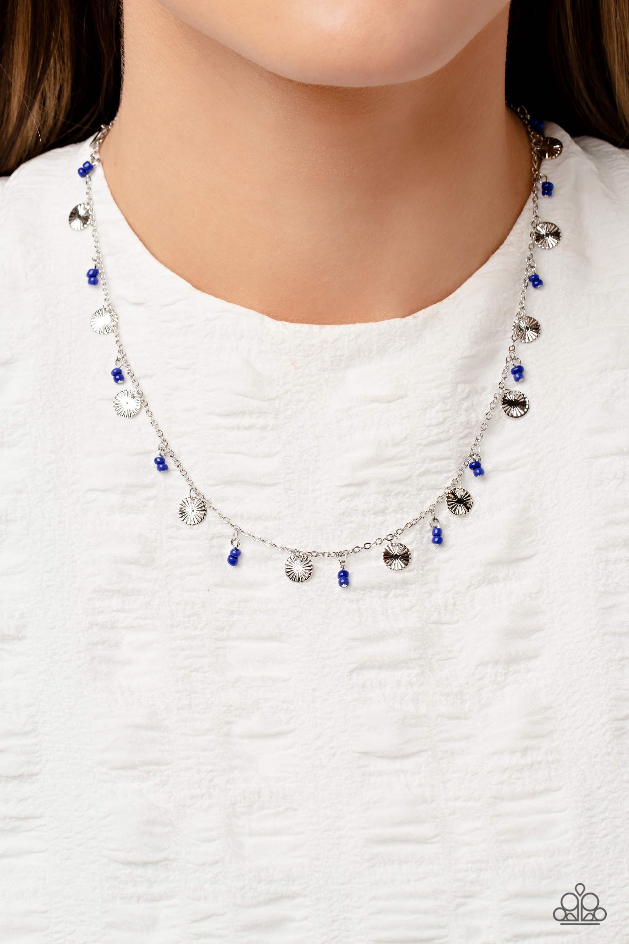 SAND DOLLAR SASS BLUE-NECKLACE