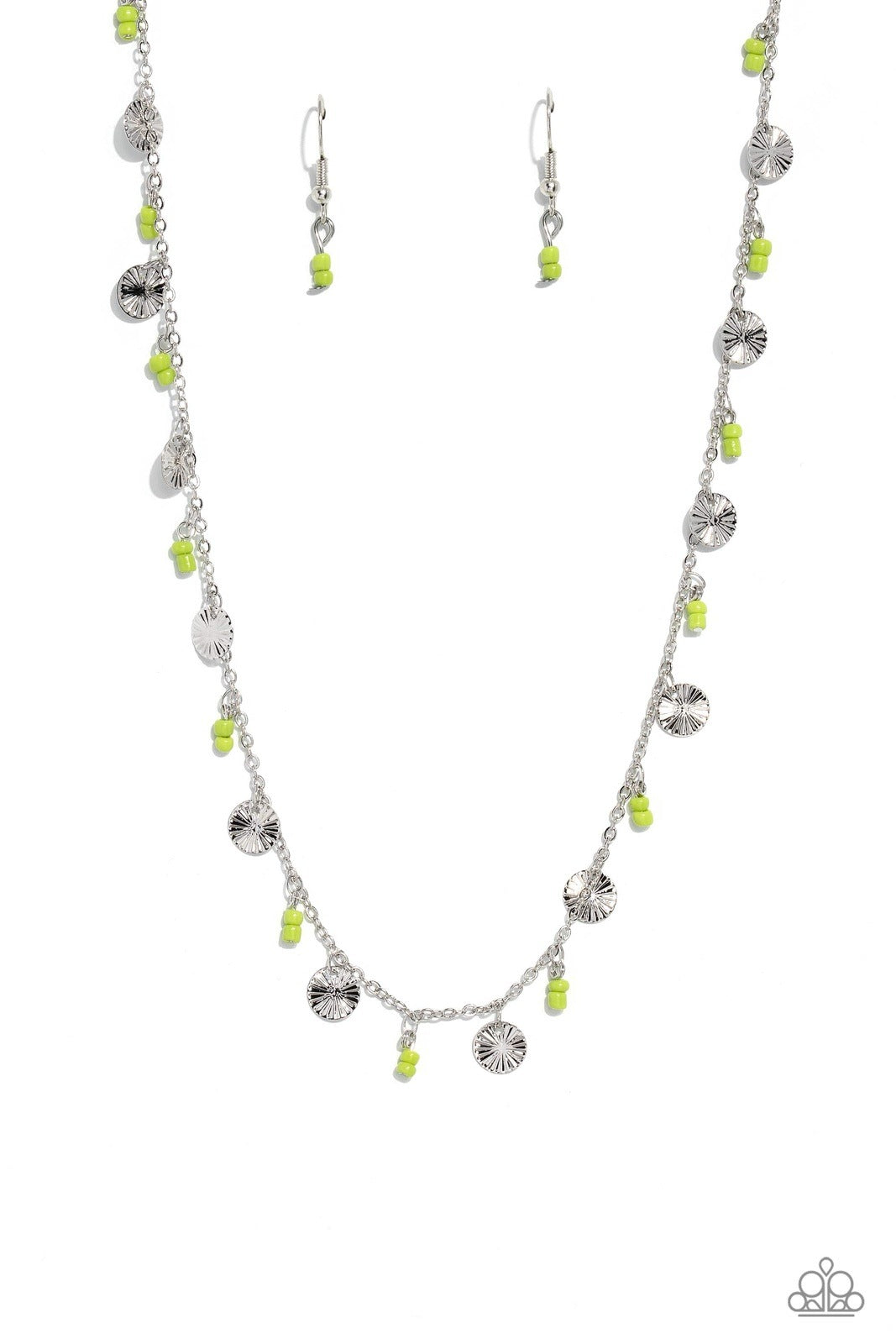 SAND DOLLAR SASS GREEN-NECKLACE