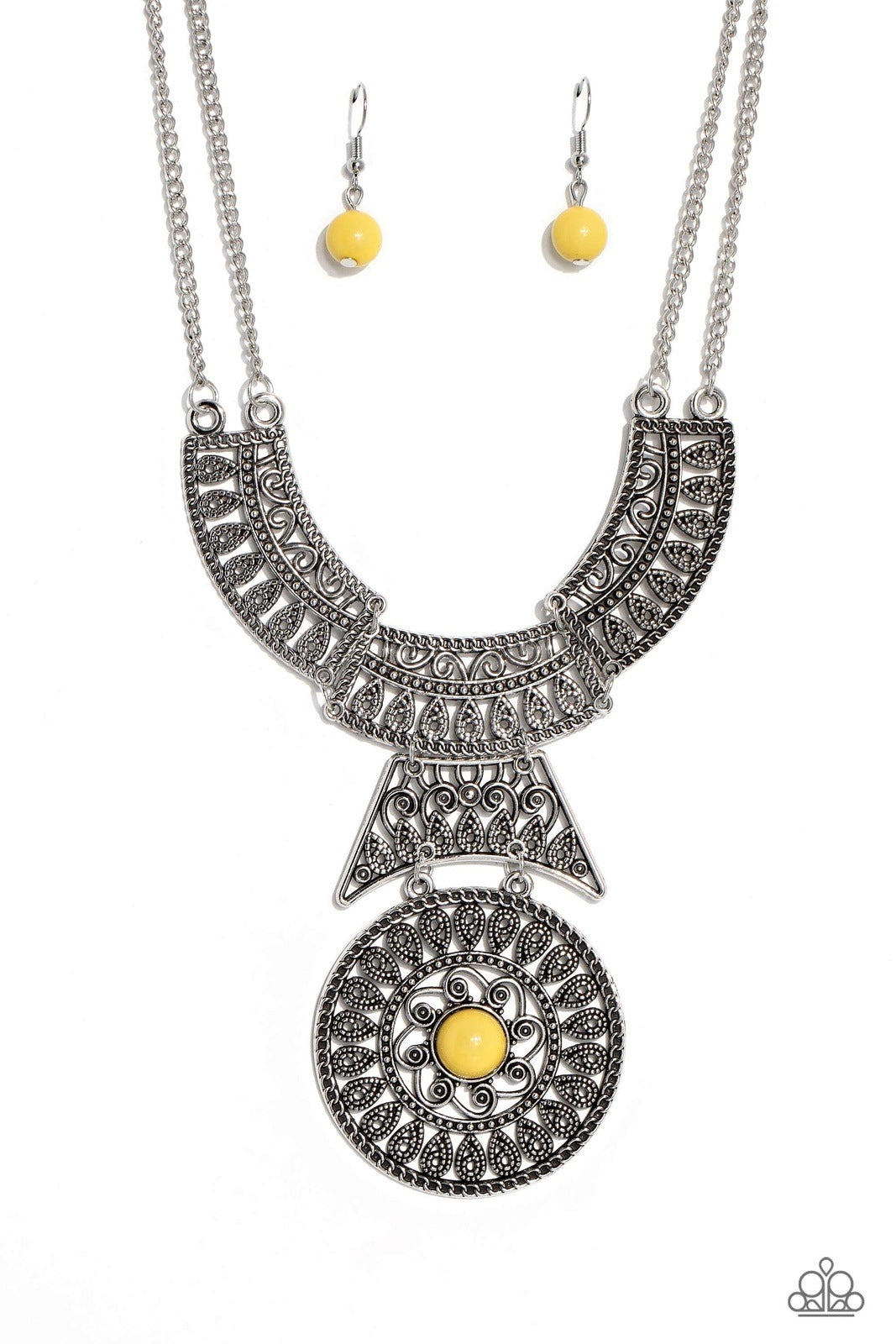 FETCHING FILIGREE YELLOW-NECKLACE