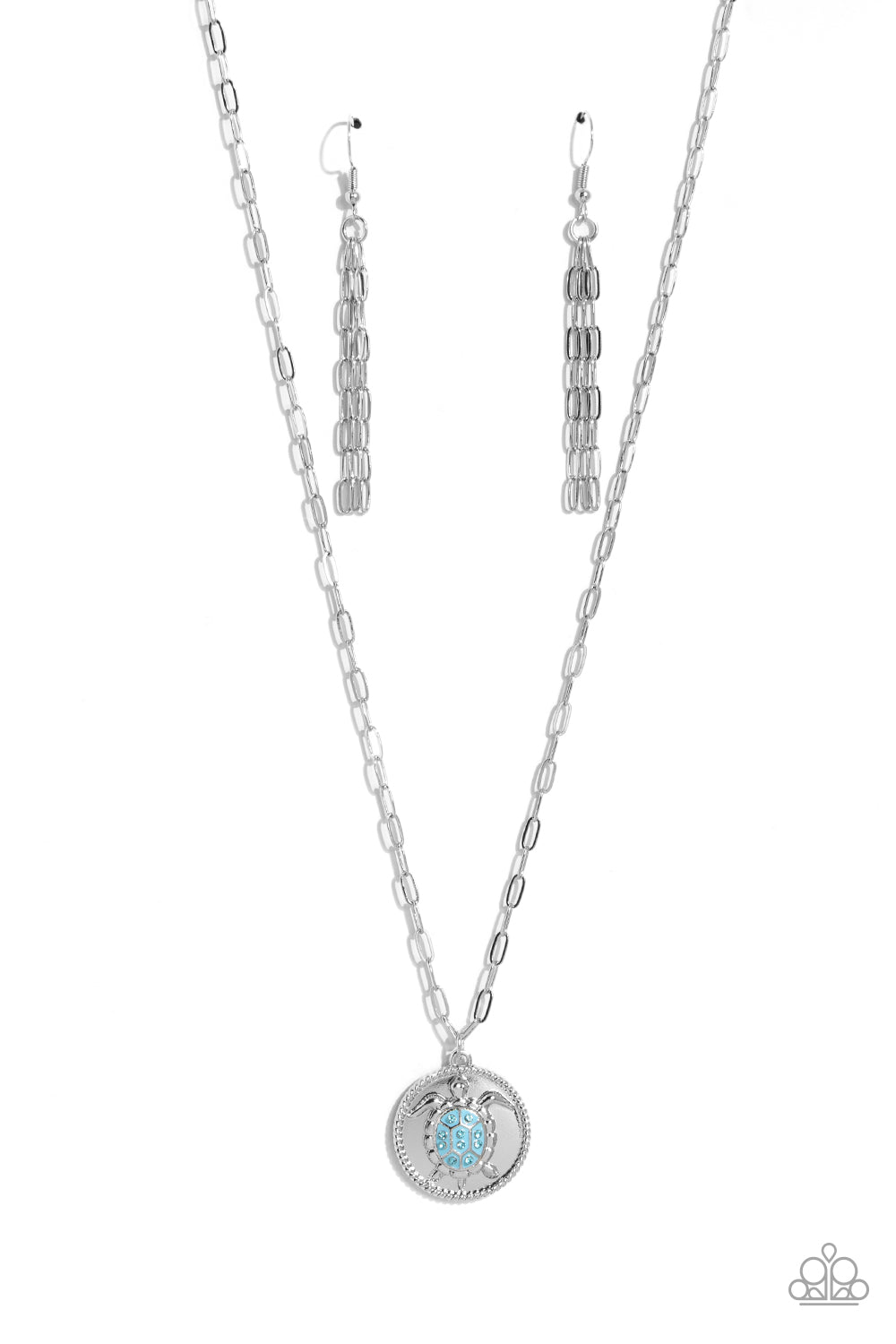 SEA TURTLE SHIMMER BLUE-NECKLACE