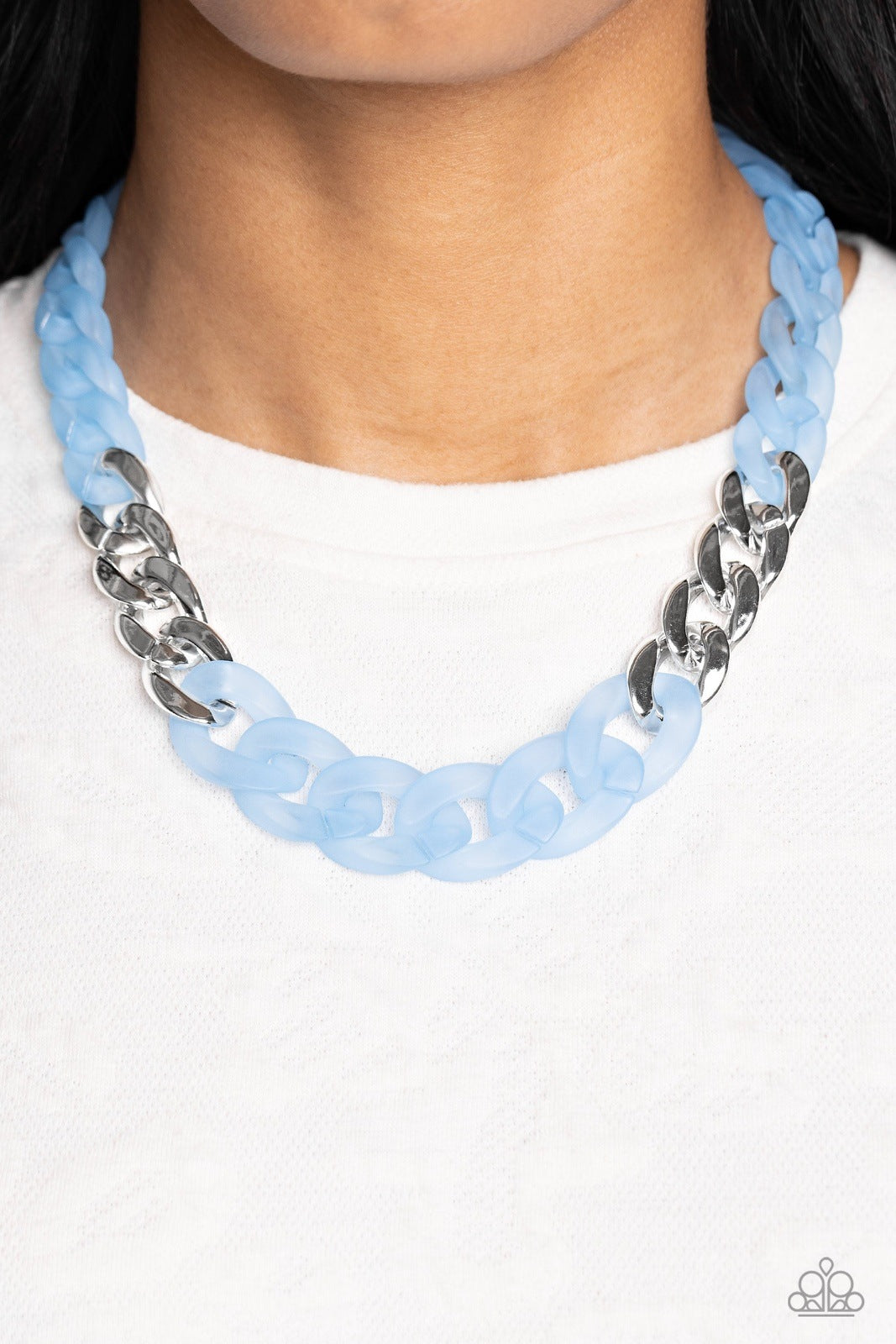 CURB YOUR ENTHUSIASM BLUE-NECKLACE