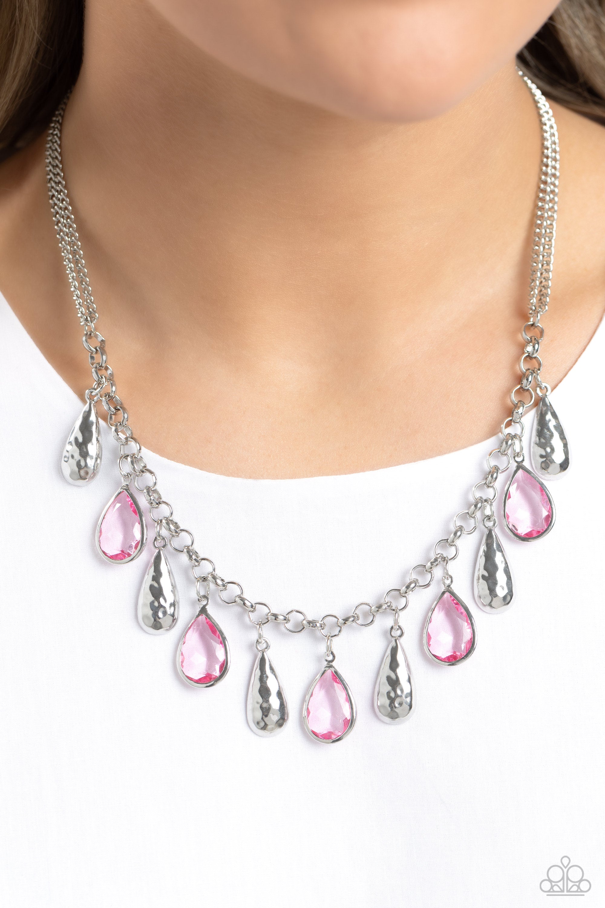 TEARDROP TIMBRE PINK-NECKLACE