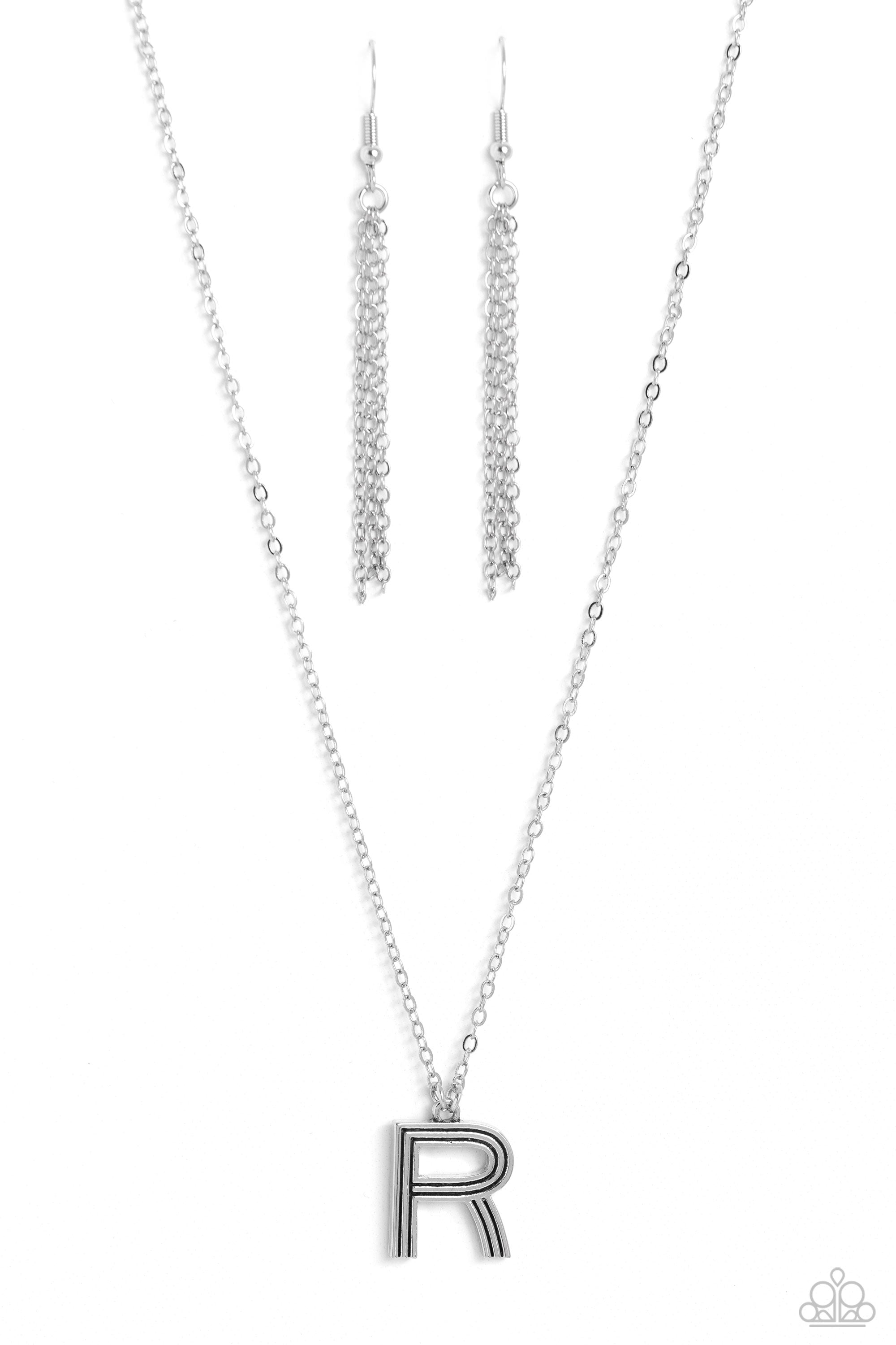 LEAVE YOUR INITIALS R SILVER-NECKLACE