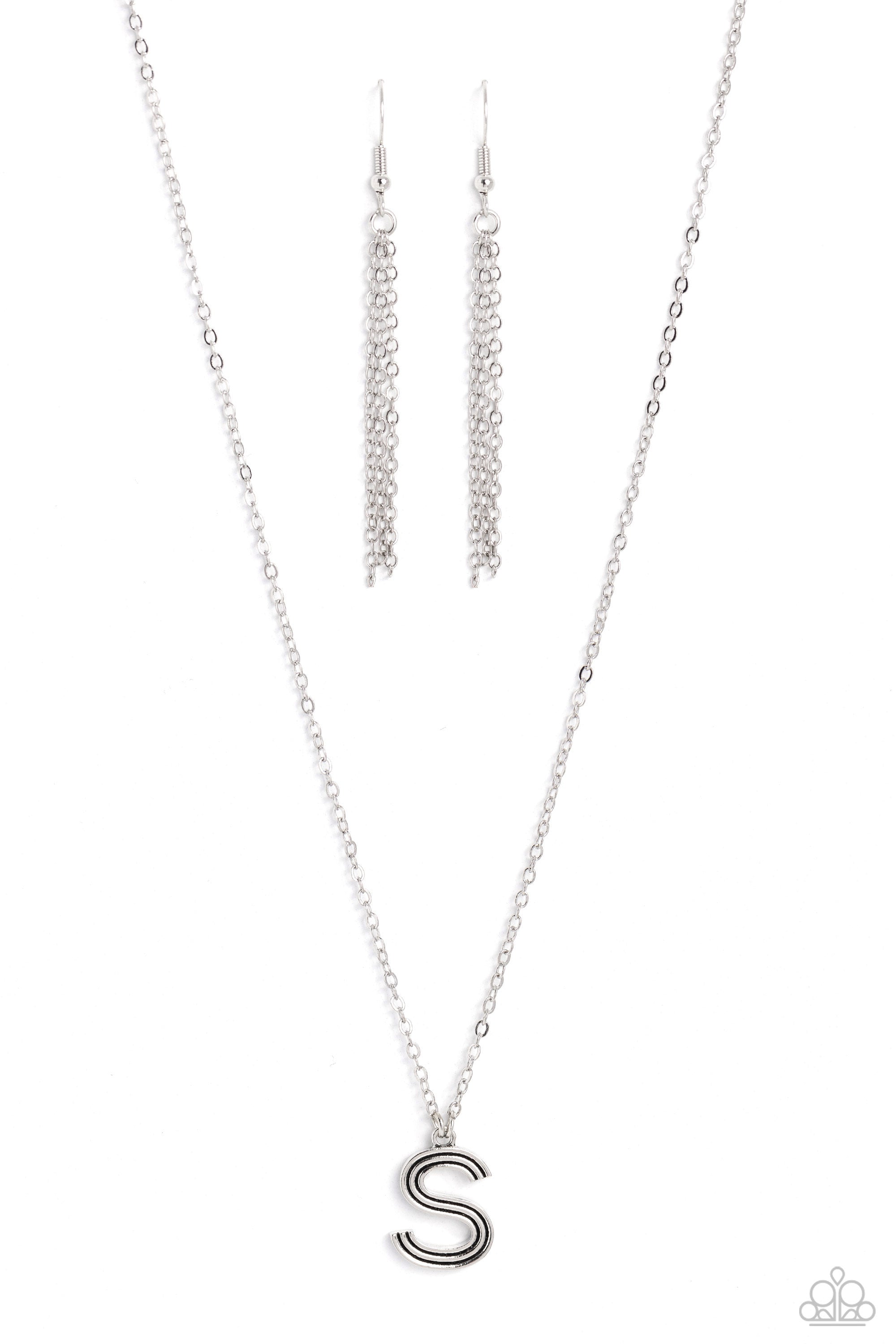 LEAVE YOUR INITIALS S SILVER-NECKLACE