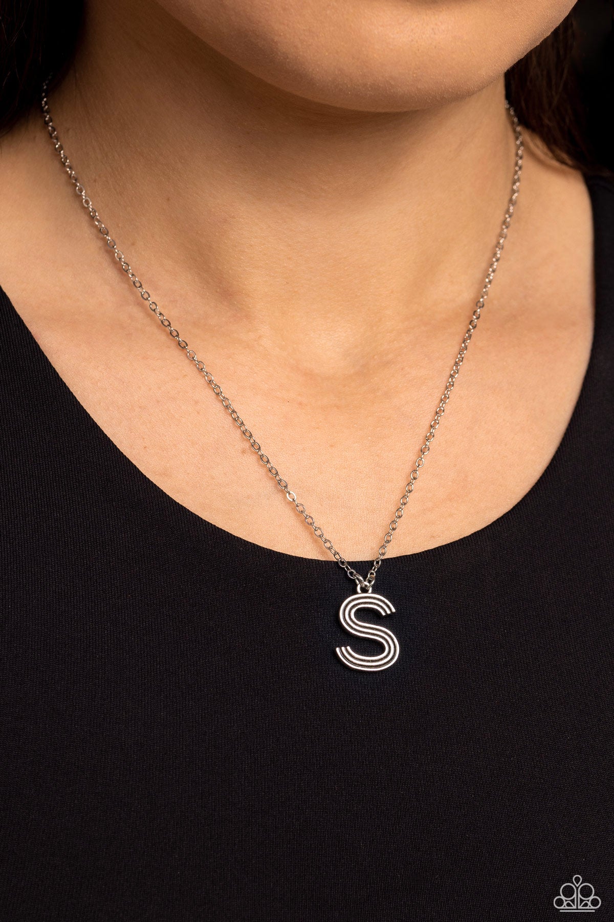 LEAVE YOUR INITIALS S SILVER-NECKLACE