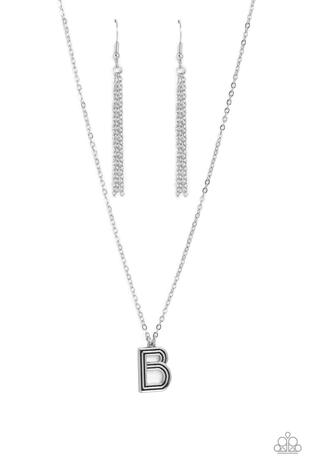 LEAVE YOUR INITIALS B SILVER-NECKLACE