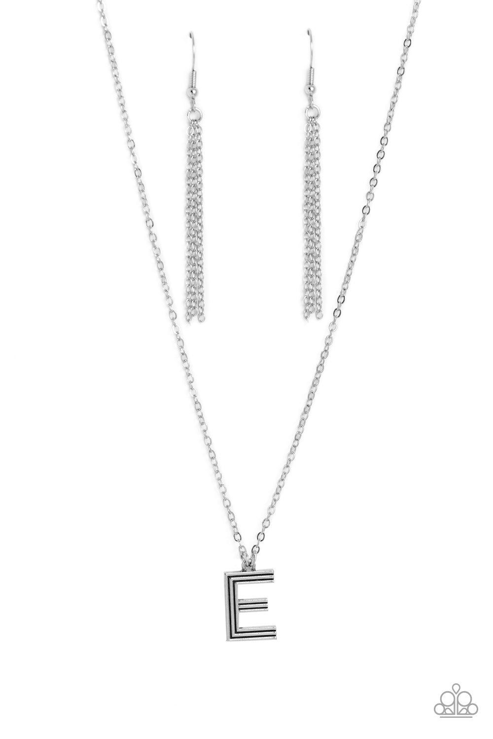 LEAVE YOUR INITIALS E SILVER-NECKLACE