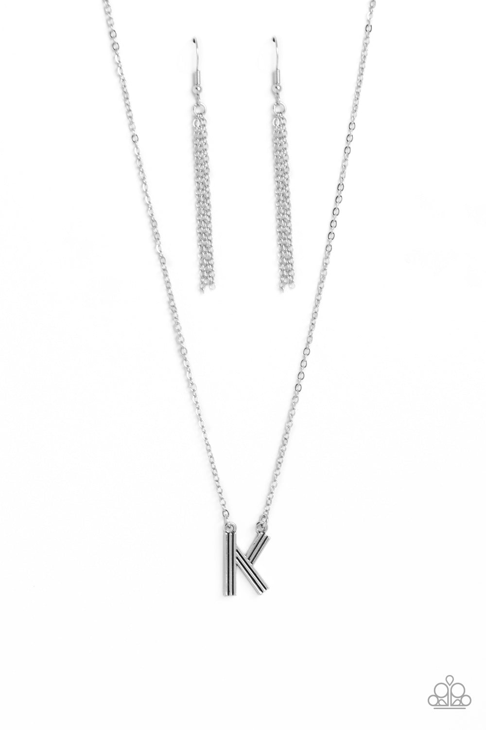 LEAVE YOUR INITIALS K SILVER-NECKLACE