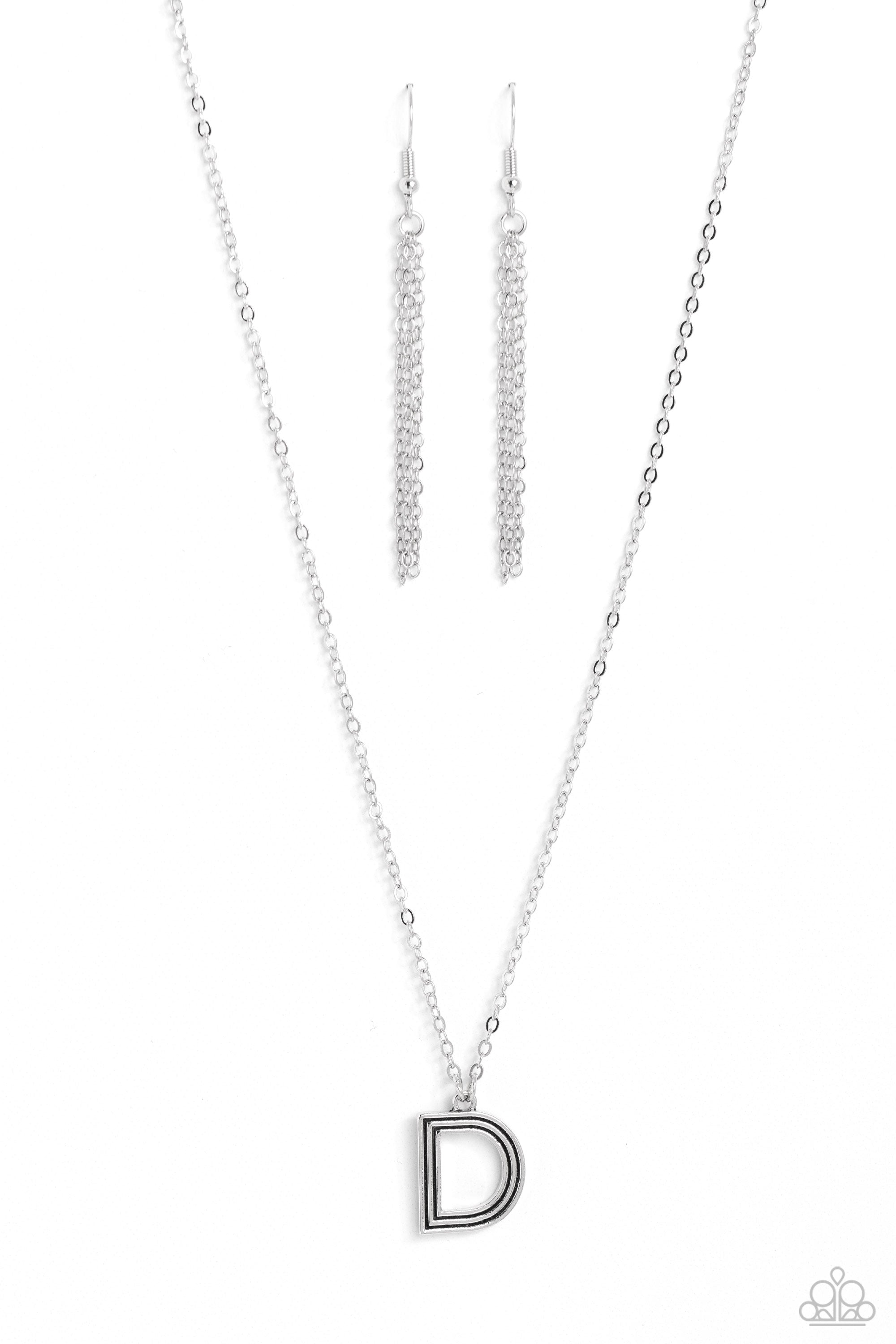 LEAVE YOUR INITIALS D SILVER-NECKLACE