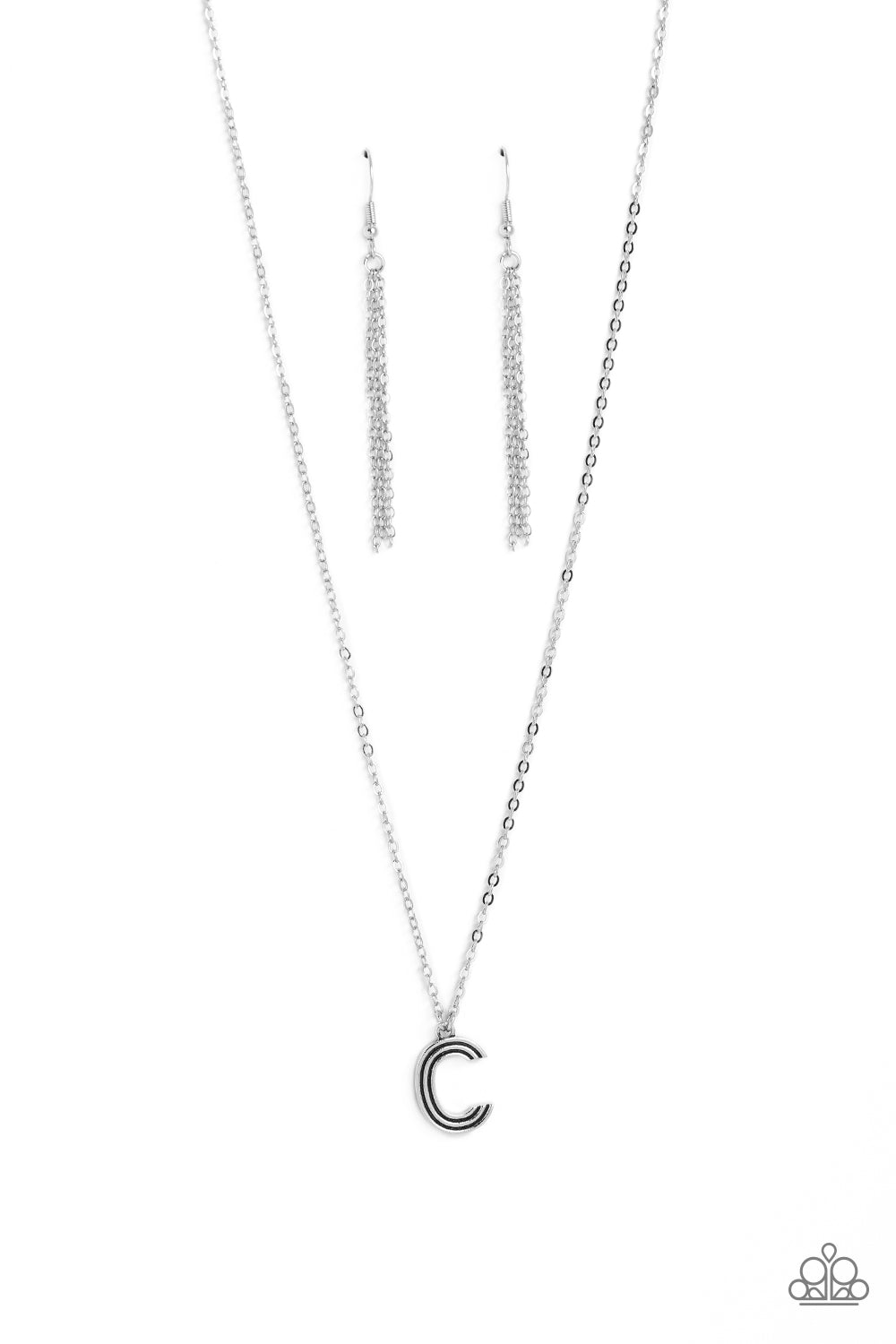 LEAVE YOUR INITIALS C SILVER-NECKLACE