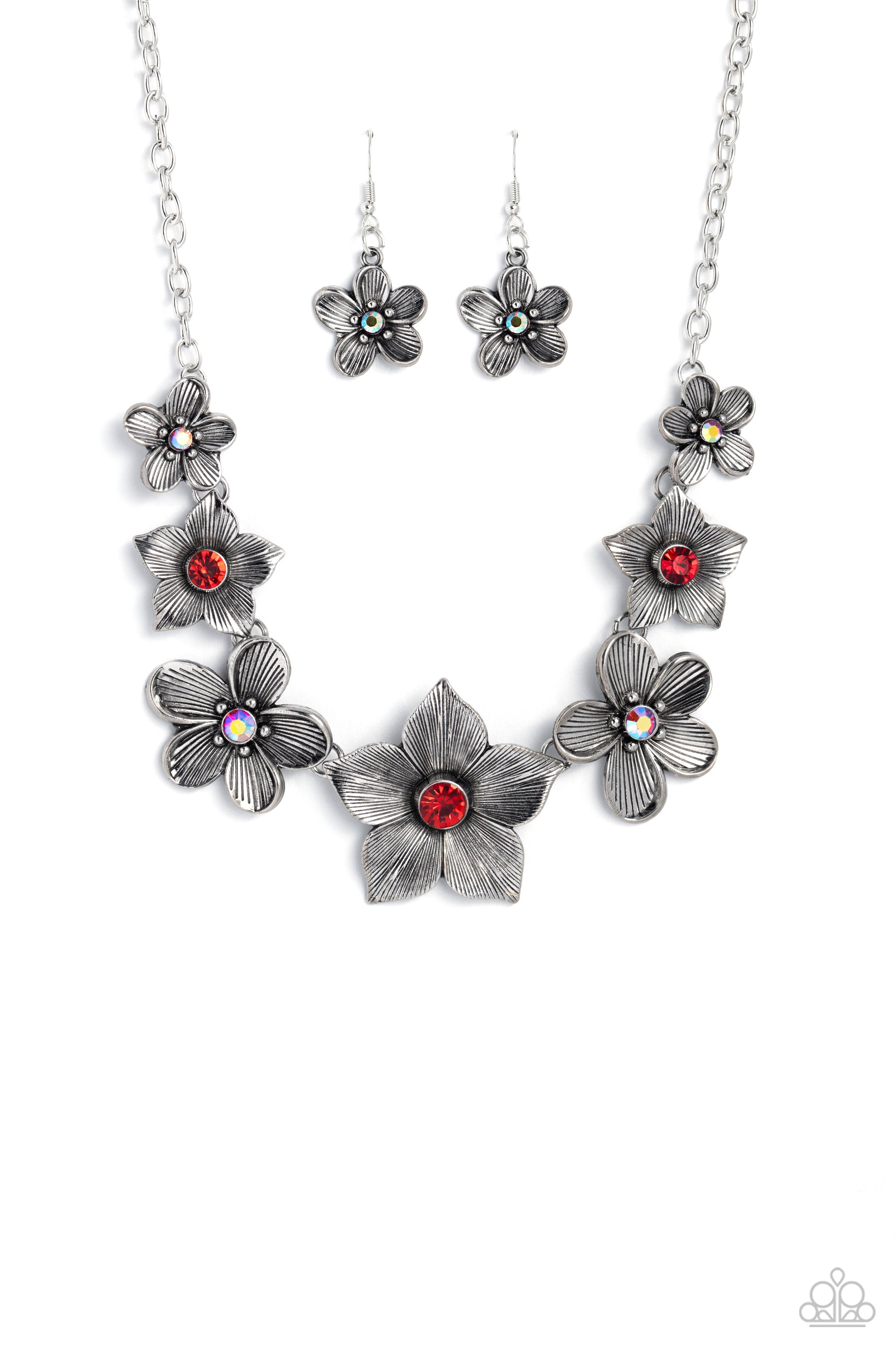 FREE FLORAL RED-NECKLACE