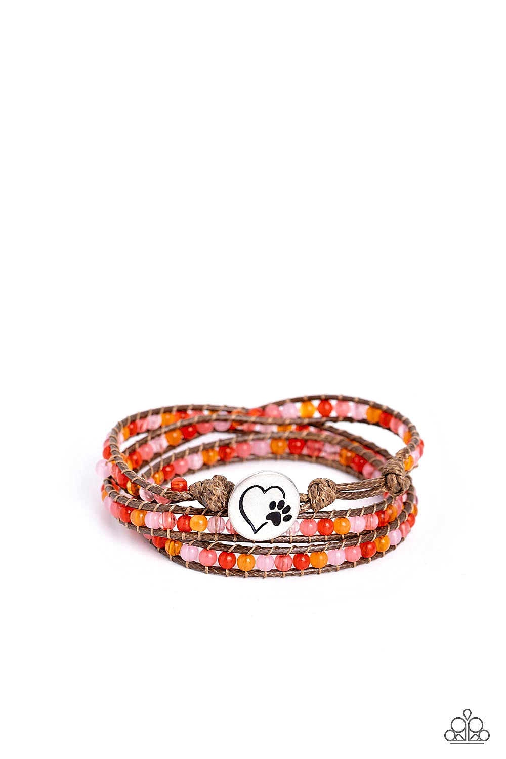 PAW-sitive Thinking Orange-bracelet