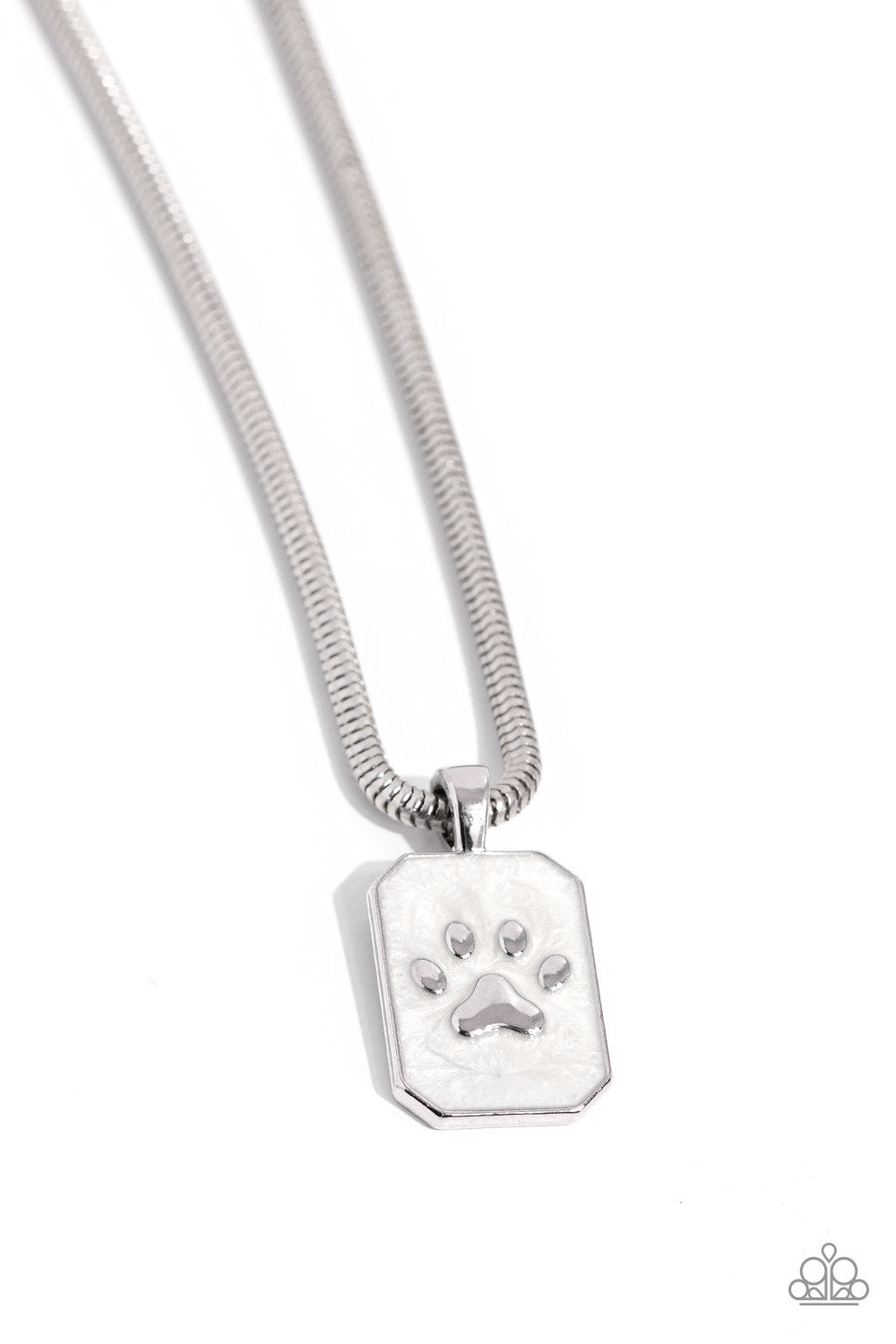 PAW to the Line White-necklace