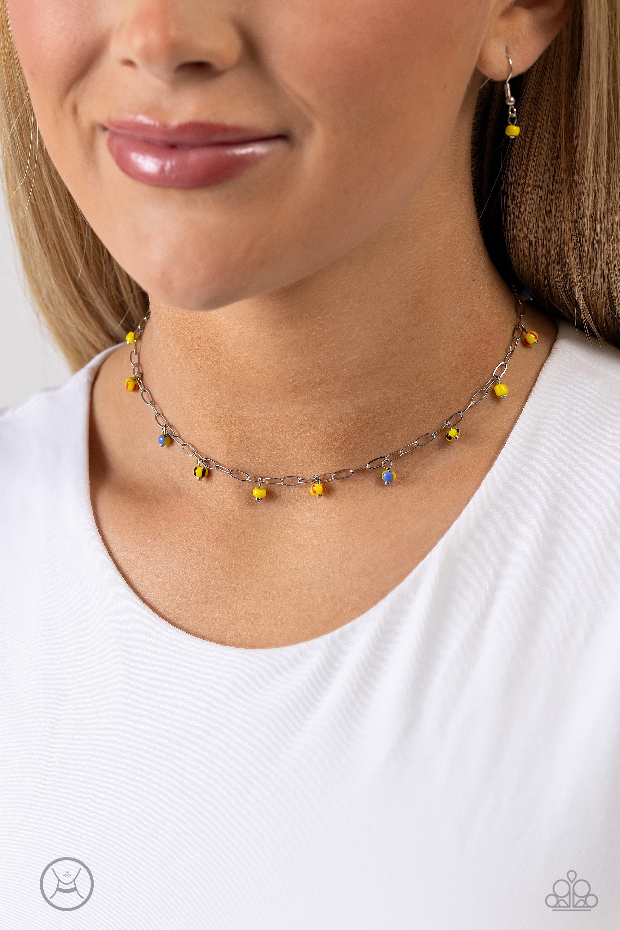 BEACH BALL BLISS YELLOW-NECKLACE