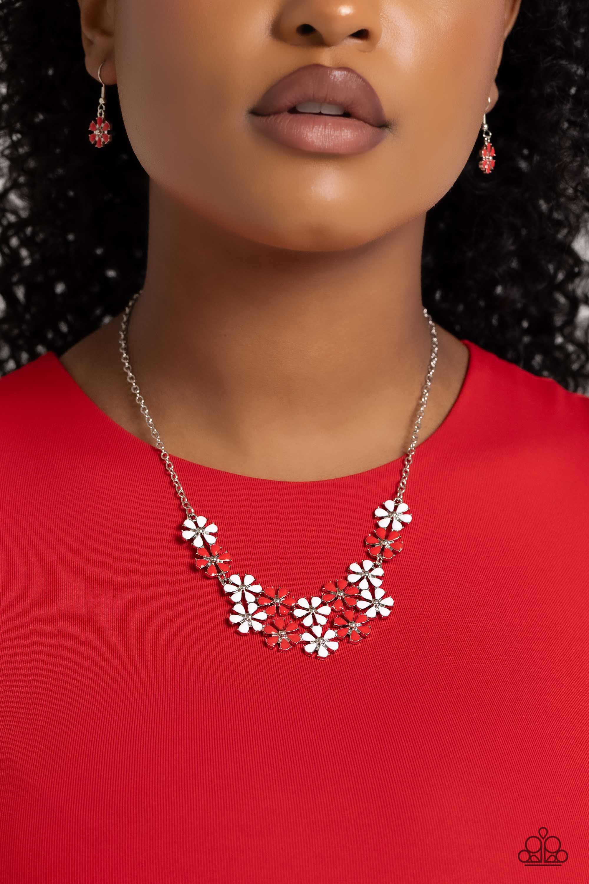 FLORAL FEVER RED-NECKLACE