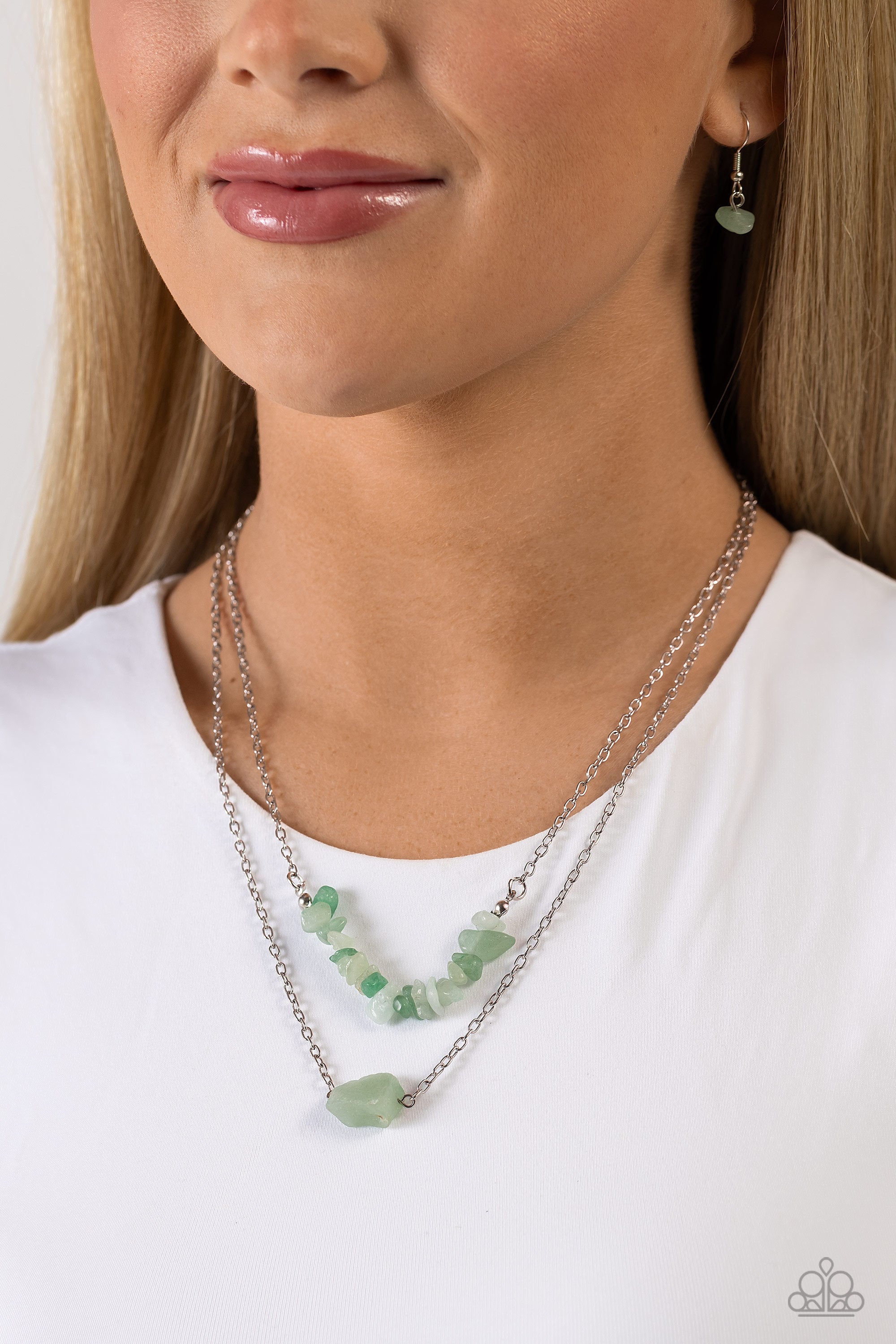 CHISELED CALIBER GREEN-NECKLACE