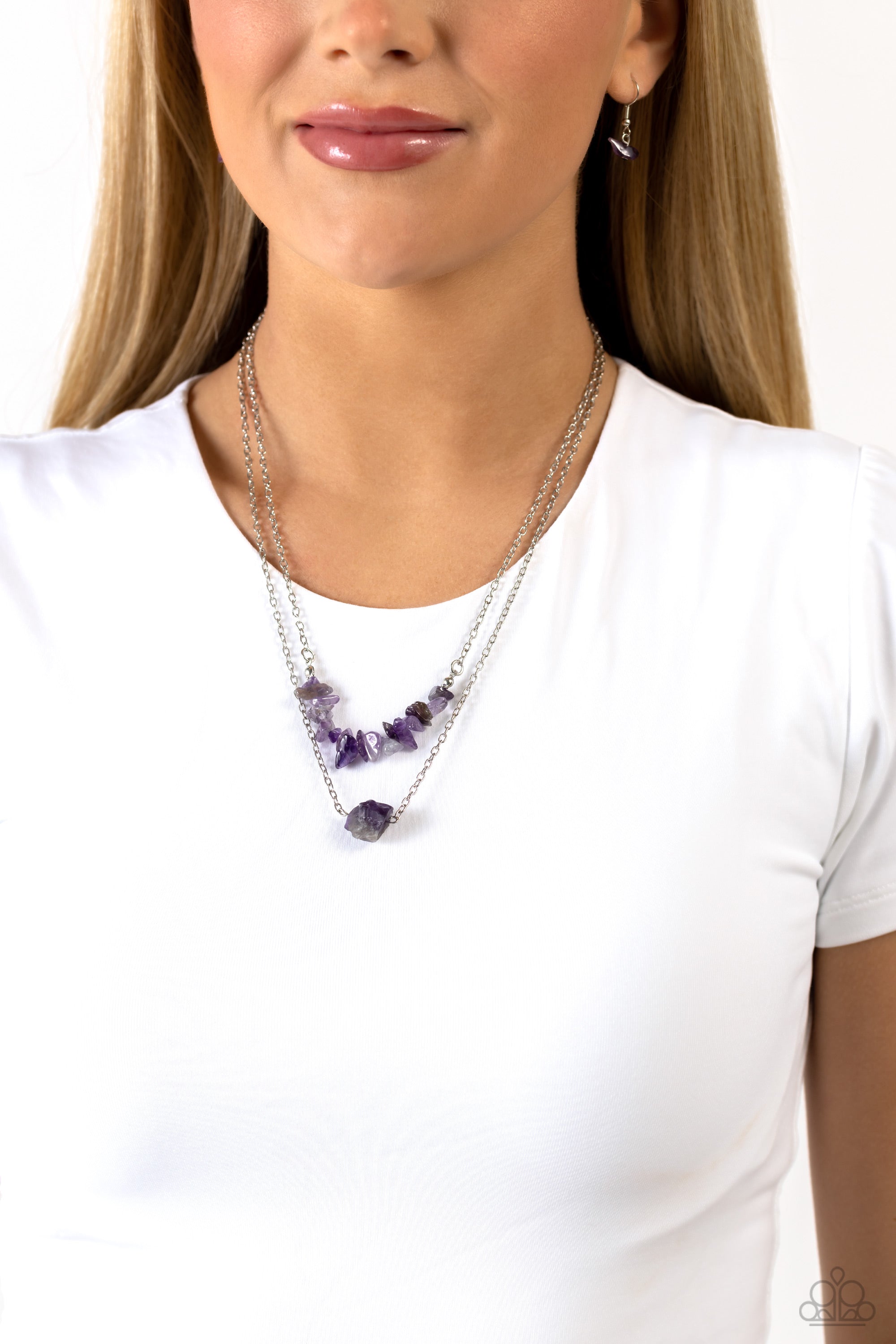 CHISELED CALIBER PURPLE-NECKLACE