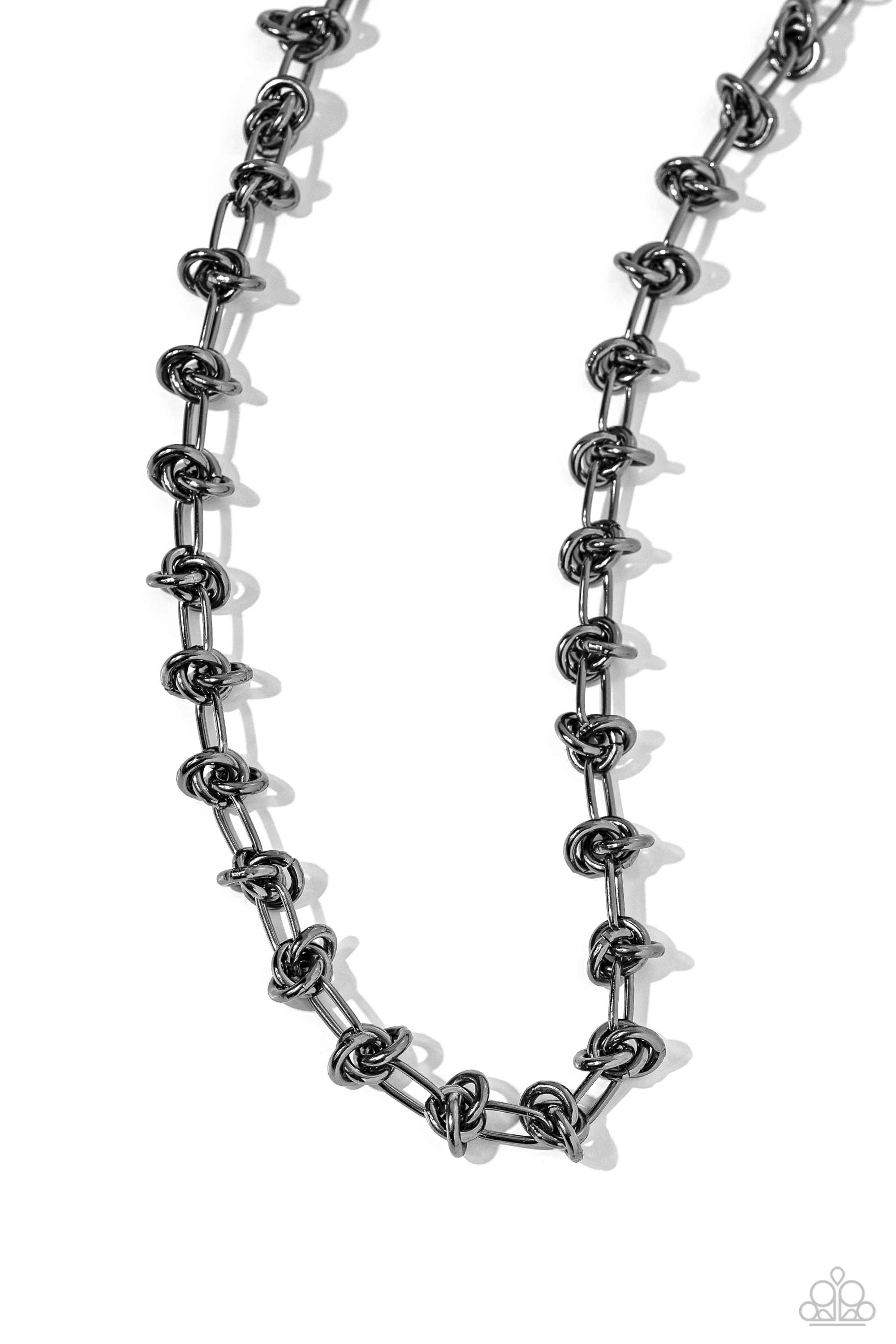 KNOTTED KICKOFF BLACK-NECKLACE