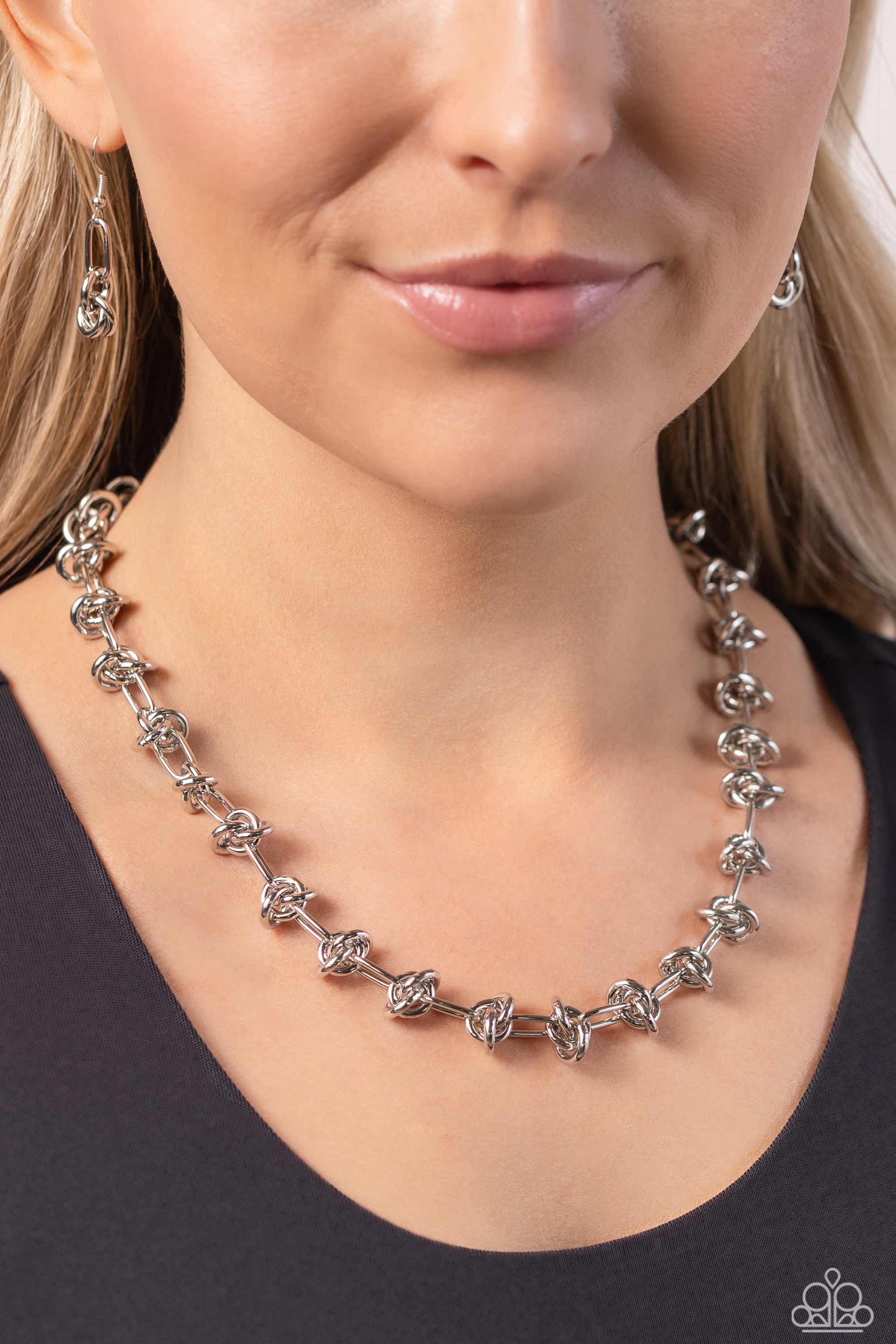 KNOTTED KICKOFF SILVER-NECKLACE