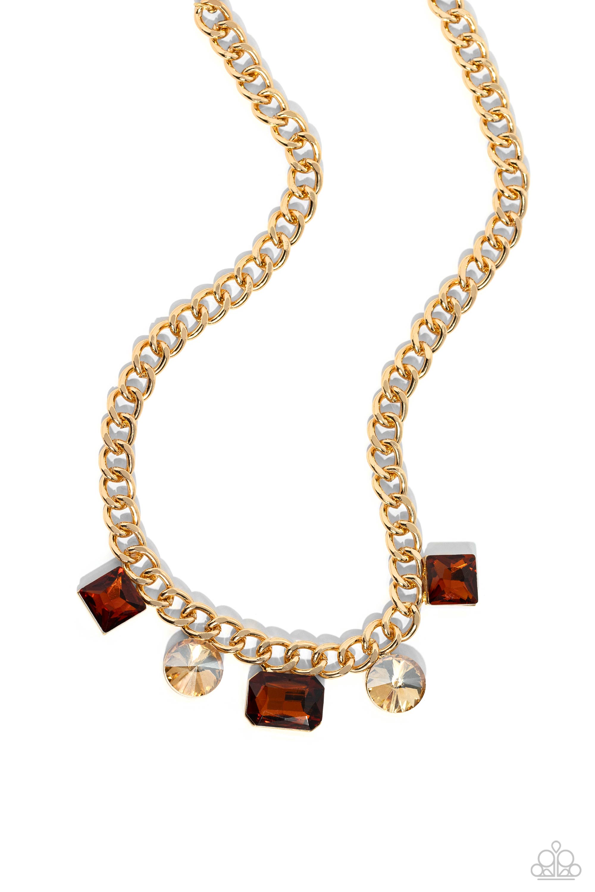 ALTERNATING AUDACITY BROWN-NECKLACE