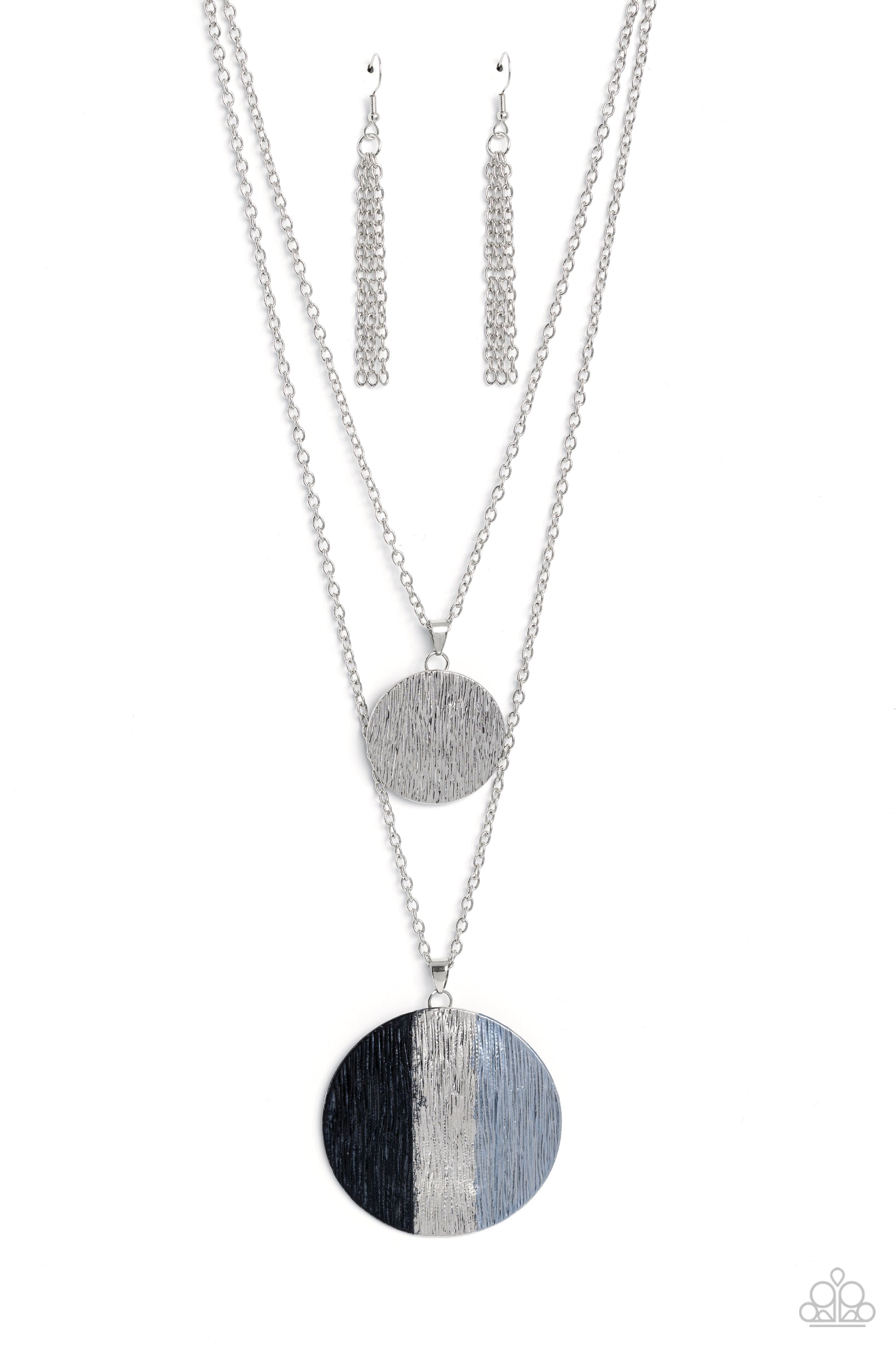 STRIPED STYLE SILVER-NECKLACE