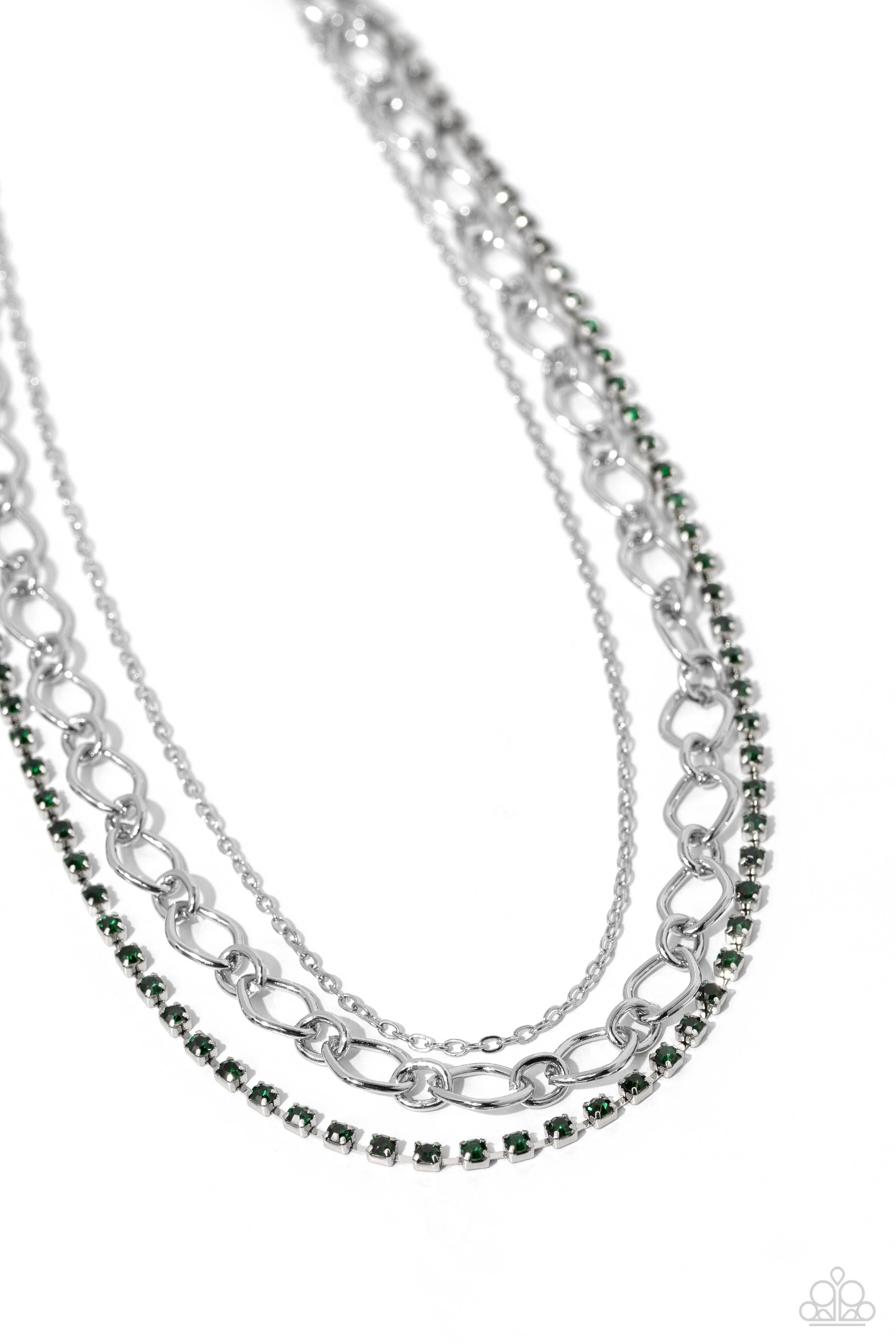 TASTEFUL TIERS GREEN-NECKLACE