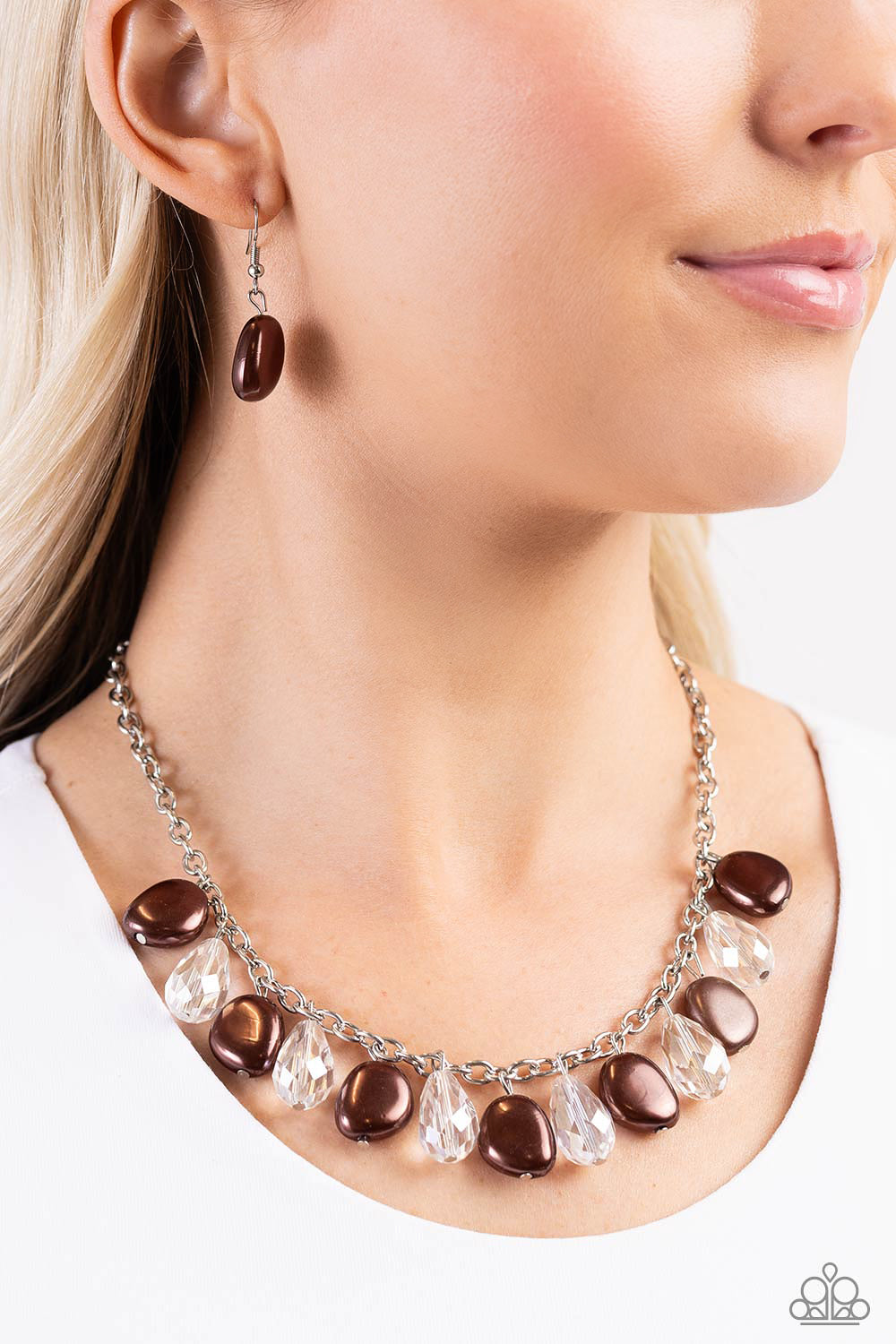 WELCOME TO BALL STREET BROWN-NECKLACE