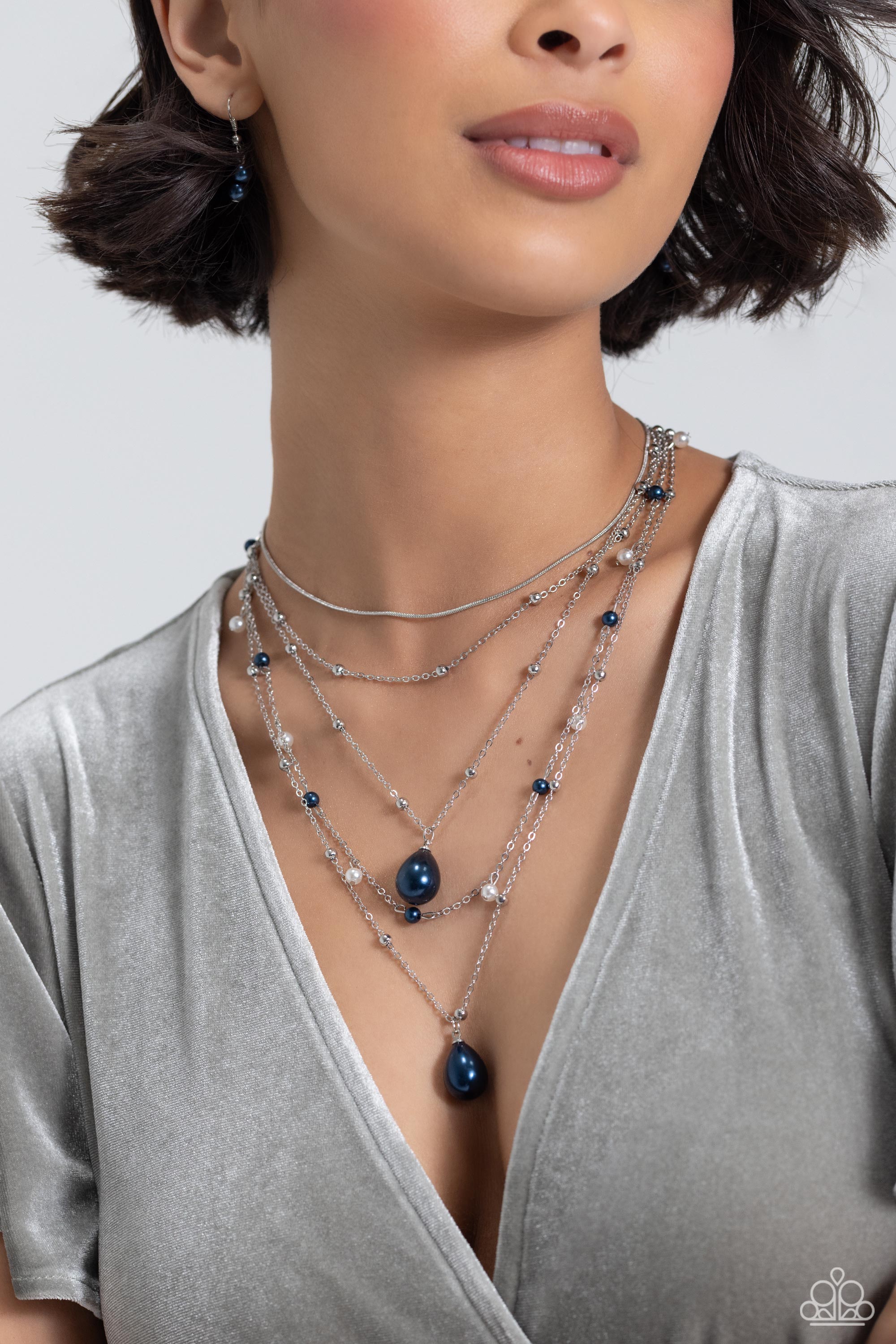 SASS WITH FLYING COLORS BLUE-NECKLACE