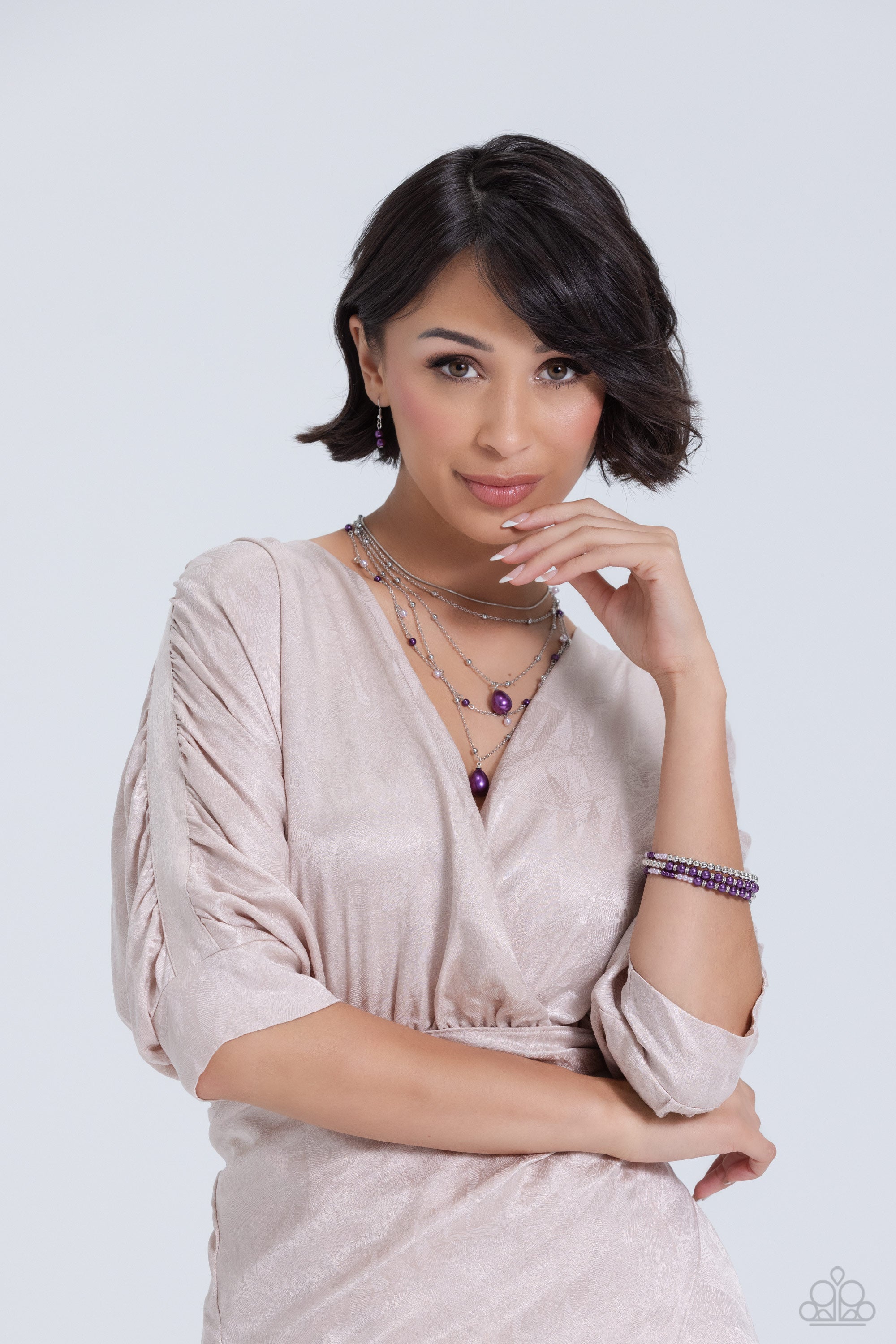 SASS WITH FLYING COLORS PURPLE-NECKLACE