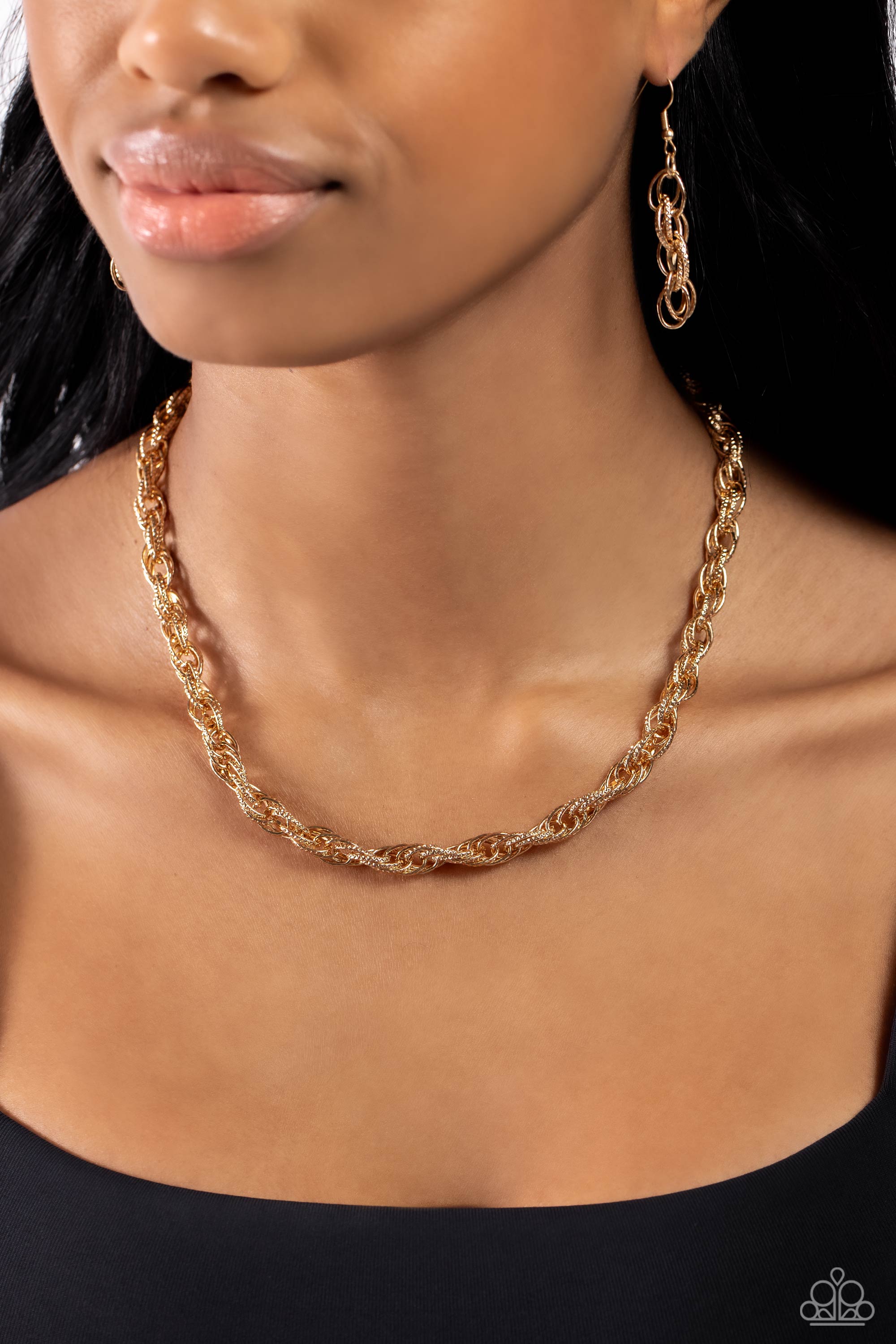 BRAIDED BALLAD GOLD-NECKLACE