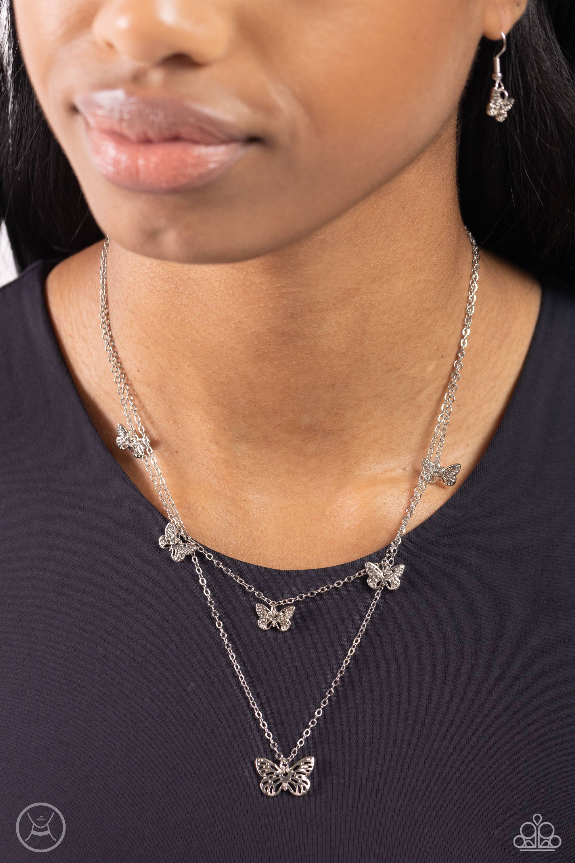 BUTTERFLY BEACON SILVER-NECKLACE