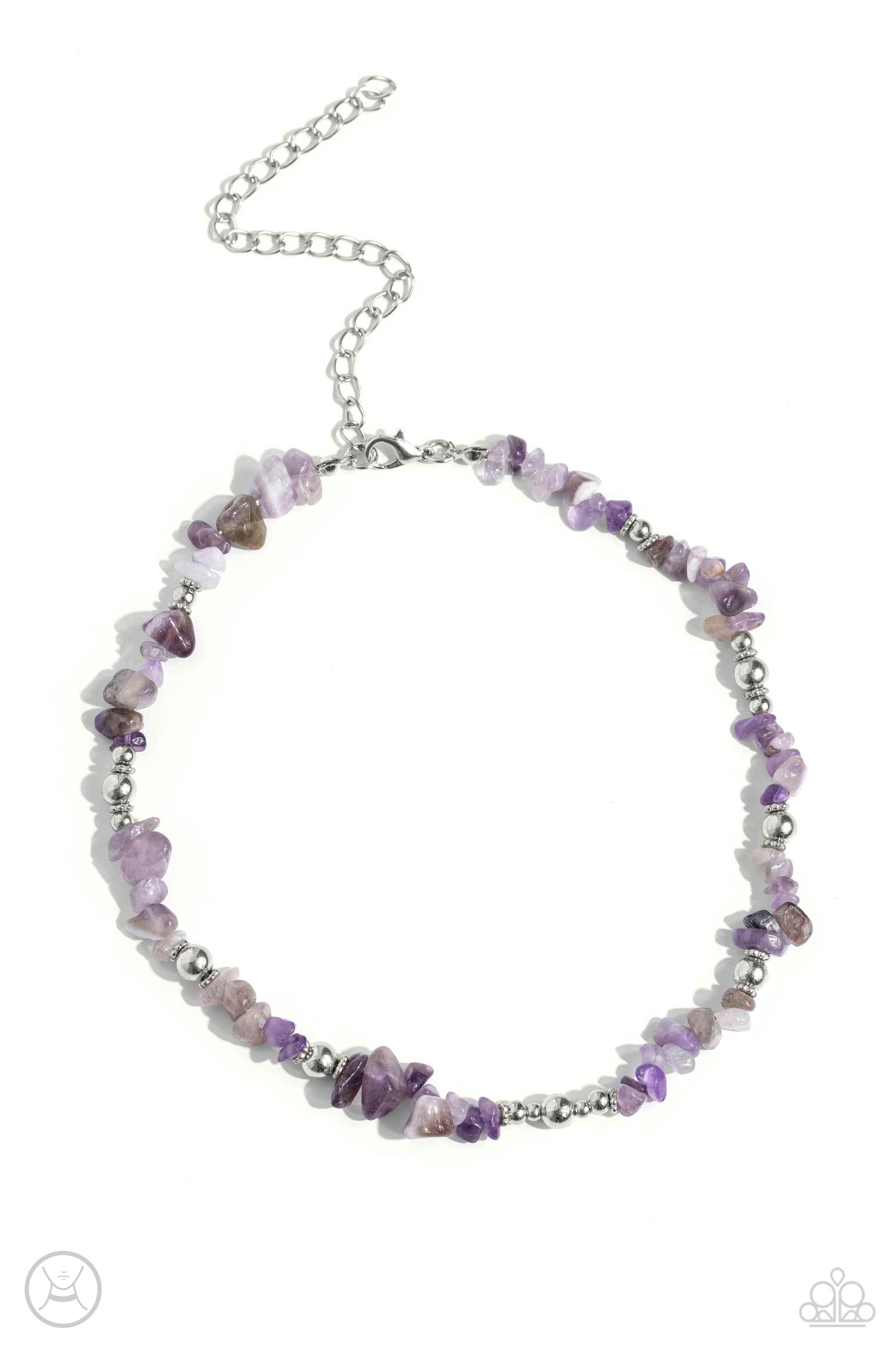 CARVED CONFIDENCE PURPLE-NECKLACE