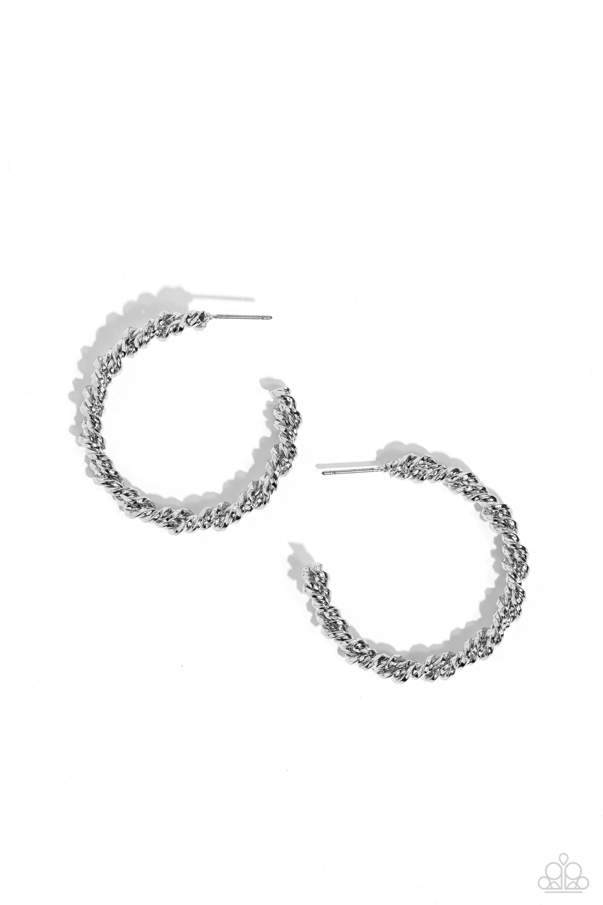 BRAIDED BRAVADO SILVER-EARRINGS