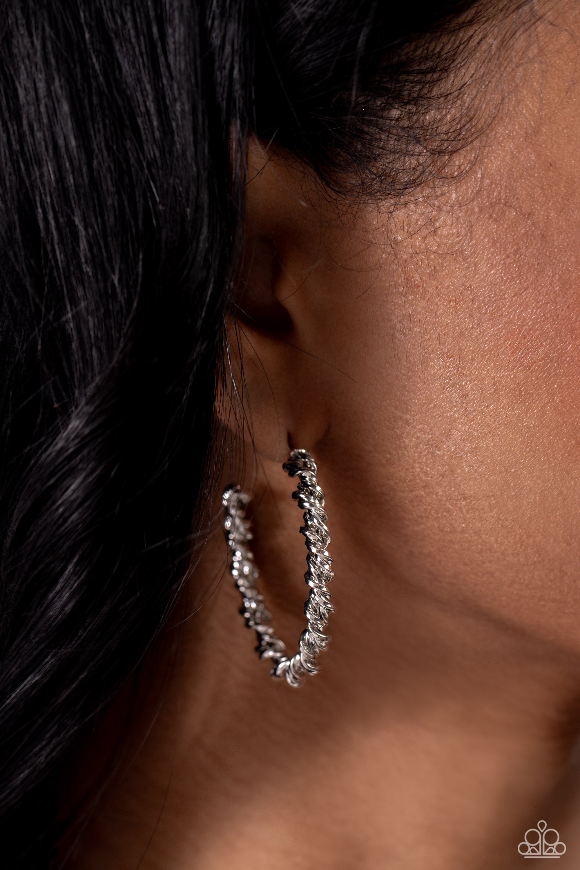 BRAIDED BRAVADO SILVER-EARRINGS