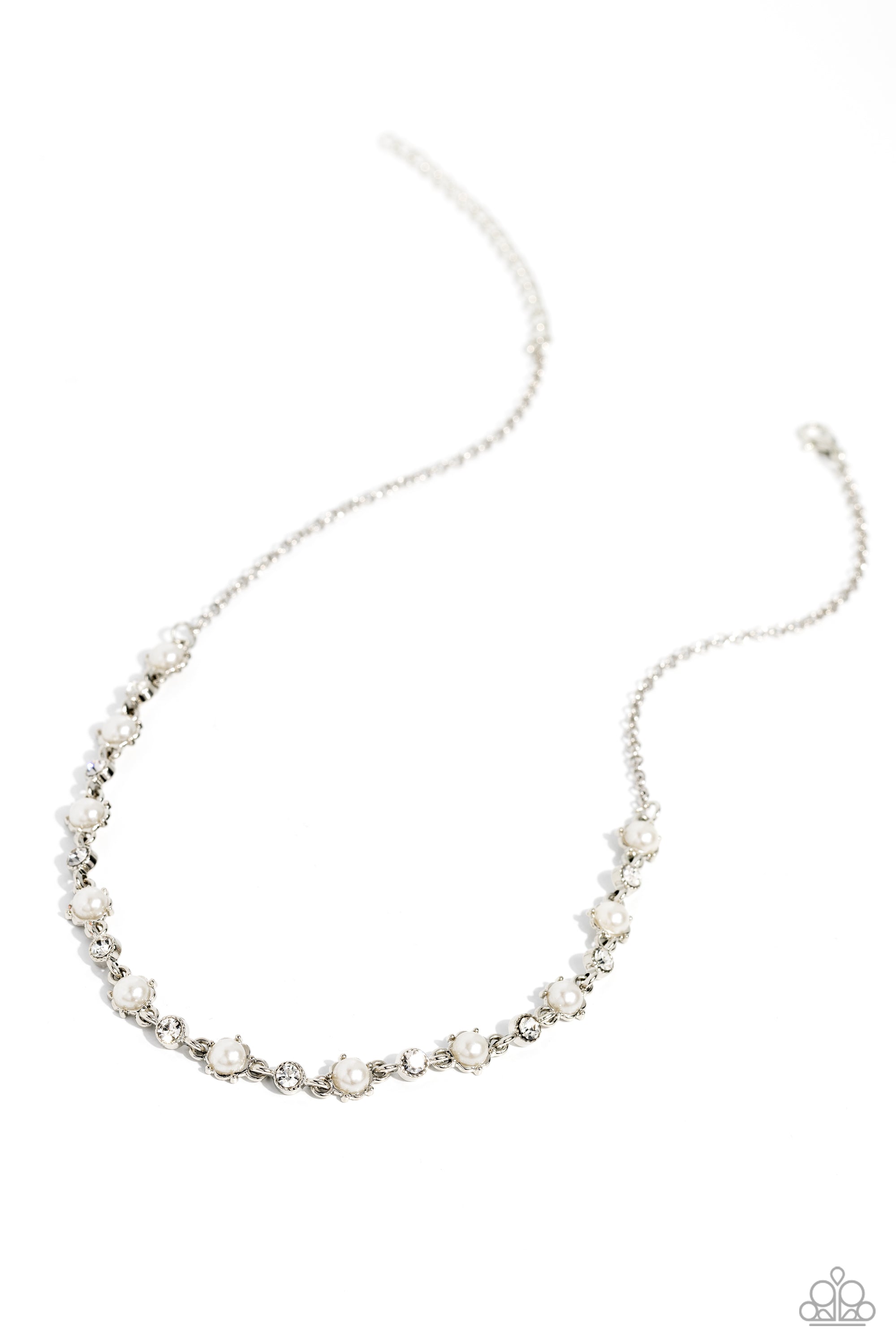 PRONGED PASSION WHITE-NECKLACE