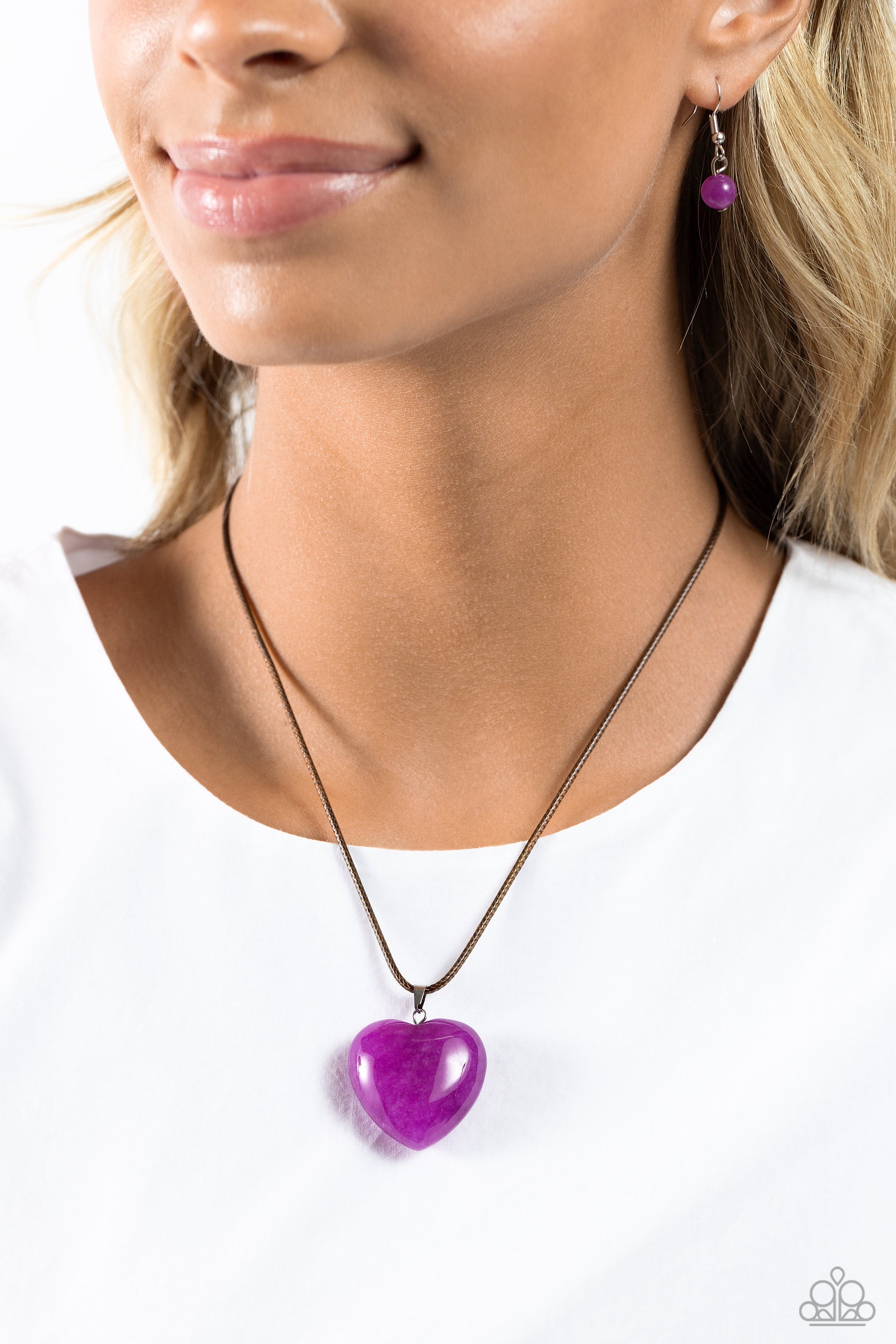 SERENE SWEETHEART PURPLE-NECKLACE