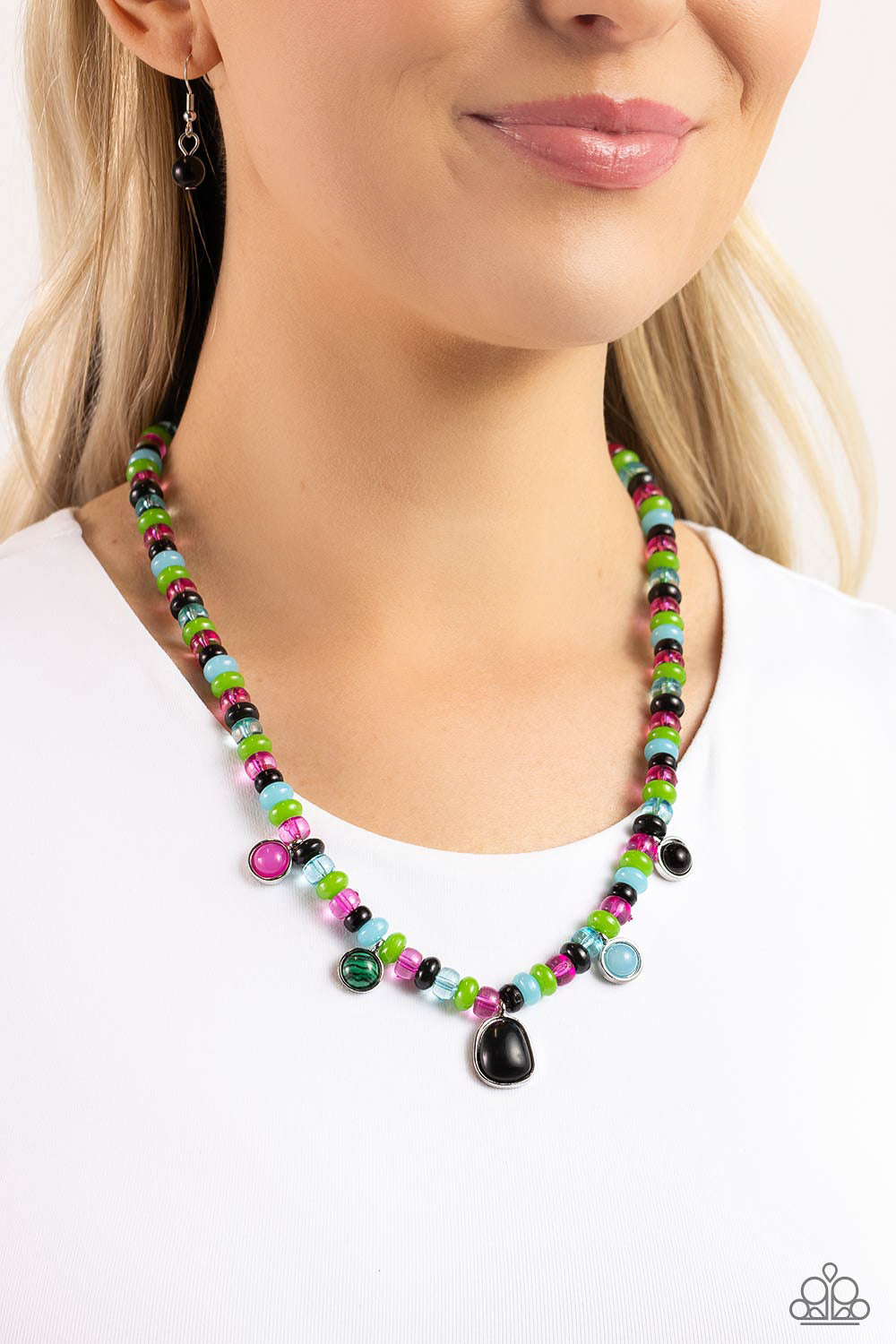 COLORFULLY CALIFORNIA BLACK-NECKLACE