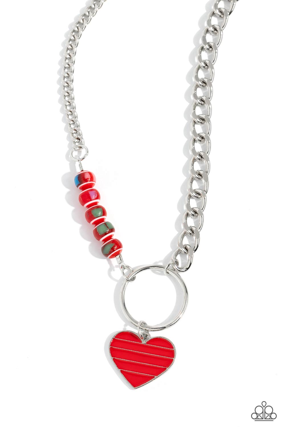 MISMATCHED MAYHEM RED-NECKLACE