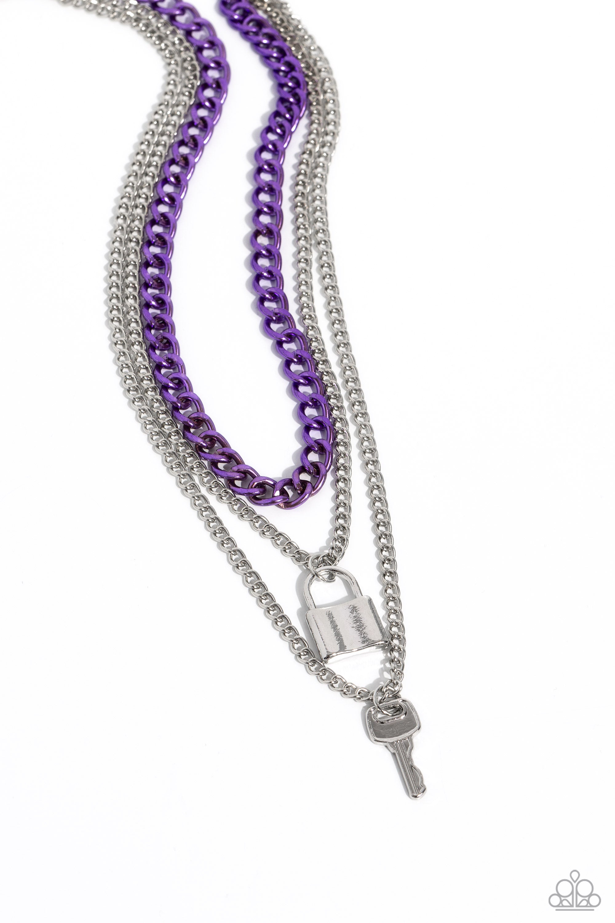 LOCKED LABOR PURPLE-NECKLACE