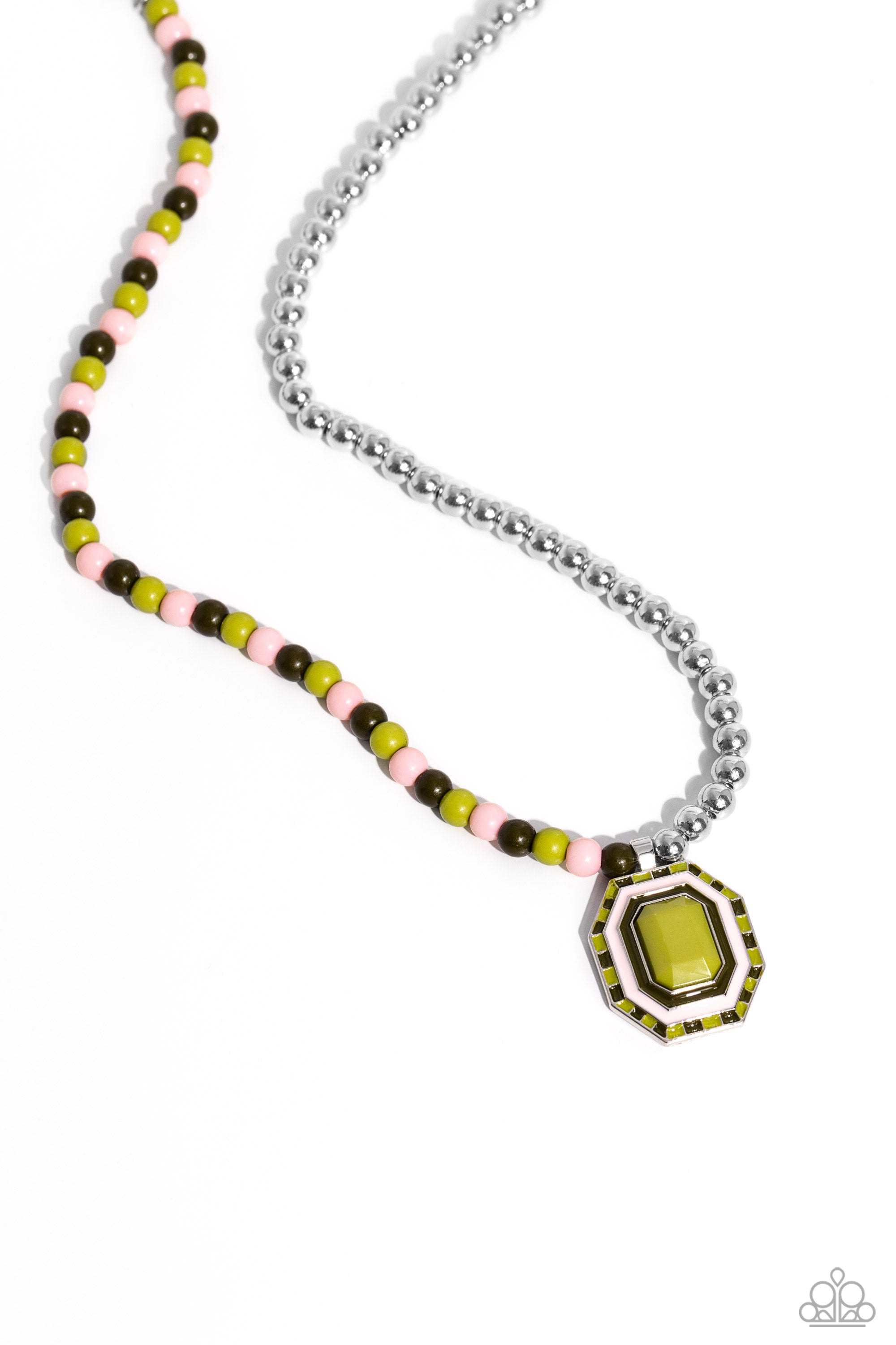 CONTRASTING CANDY GREEN-NECKLACE