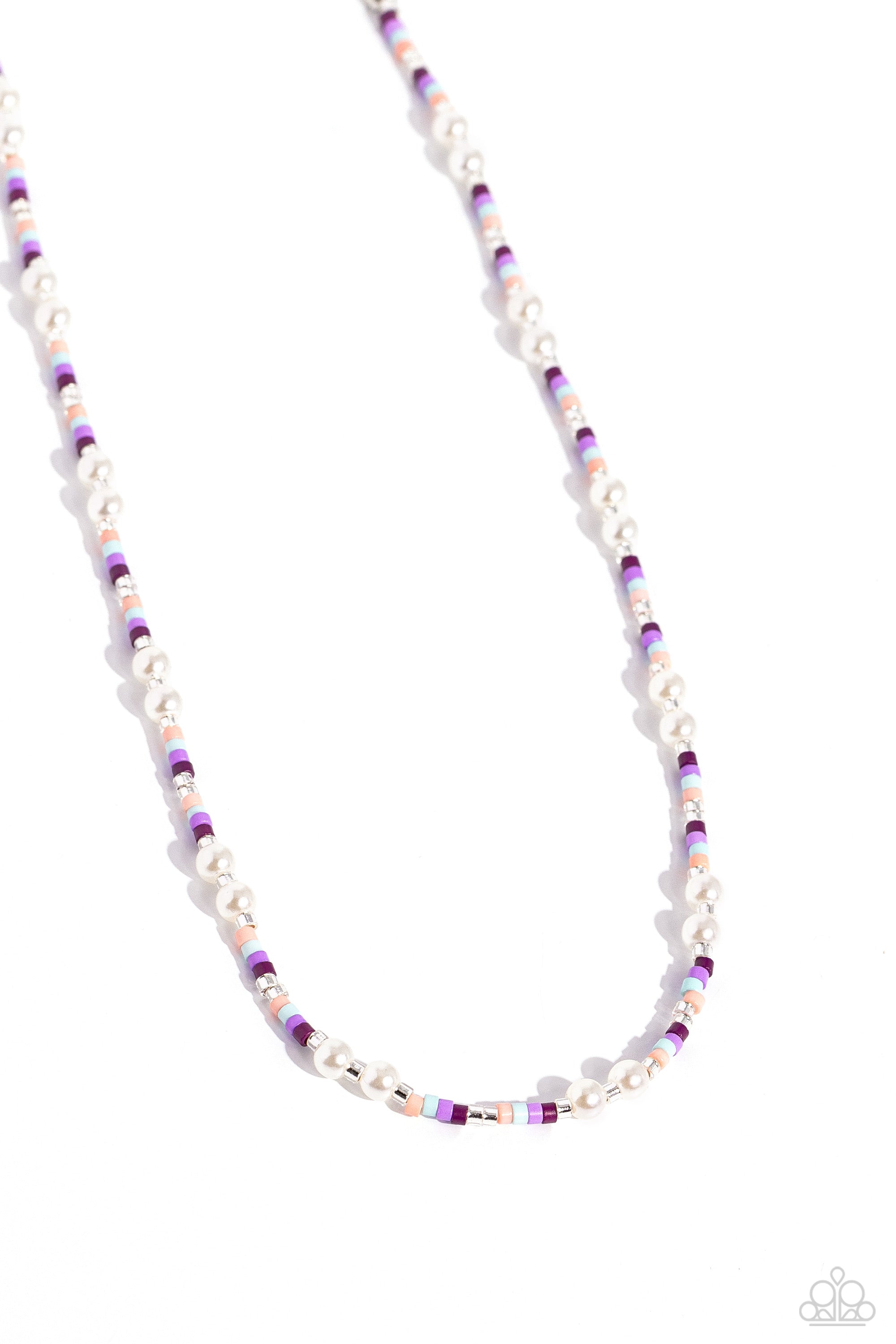 COLORBLOCK CHARM PURPLE-NECKLACE