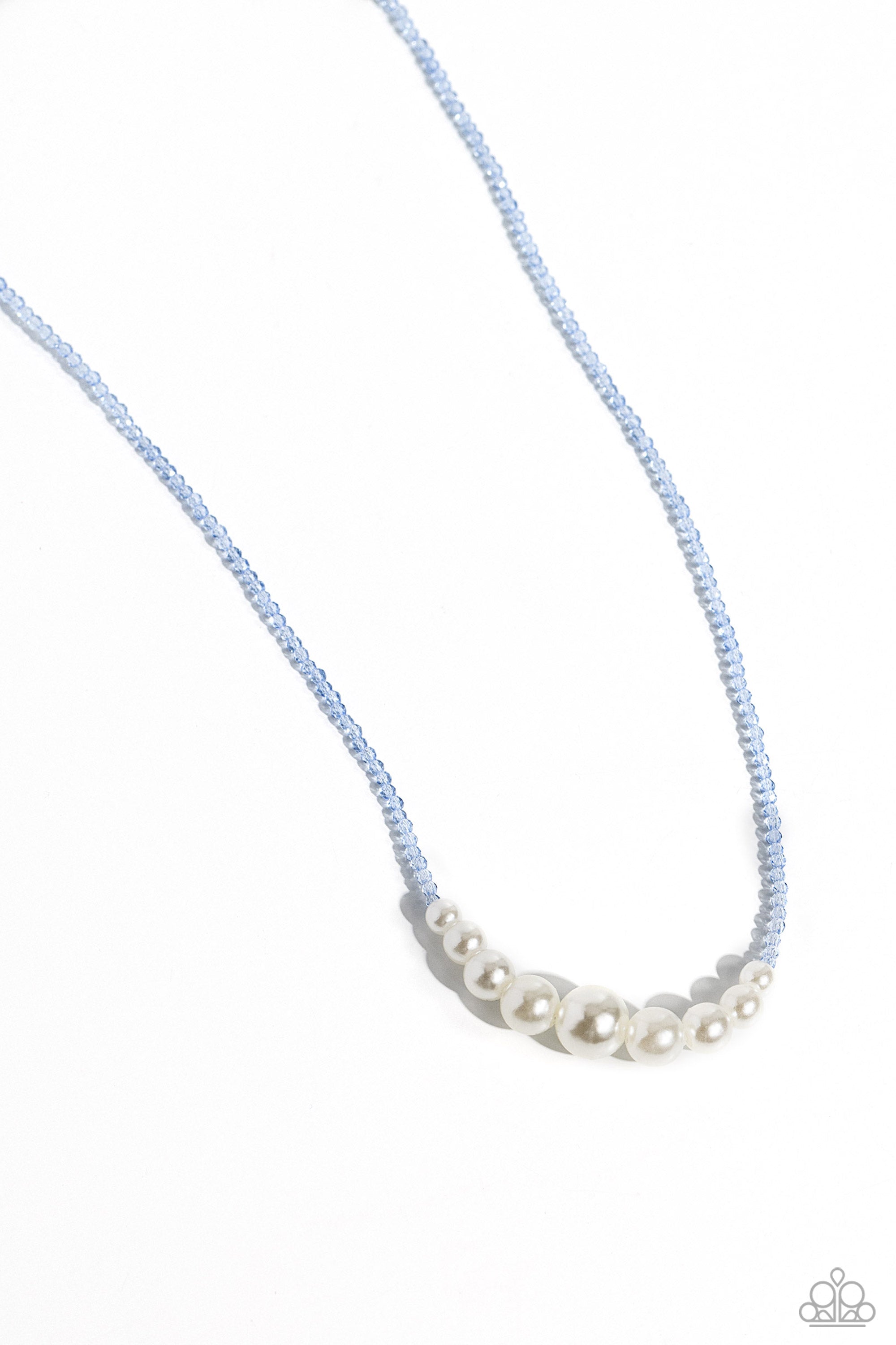 WHITE COLLAR WHIMSY BLUE-NECKLACE