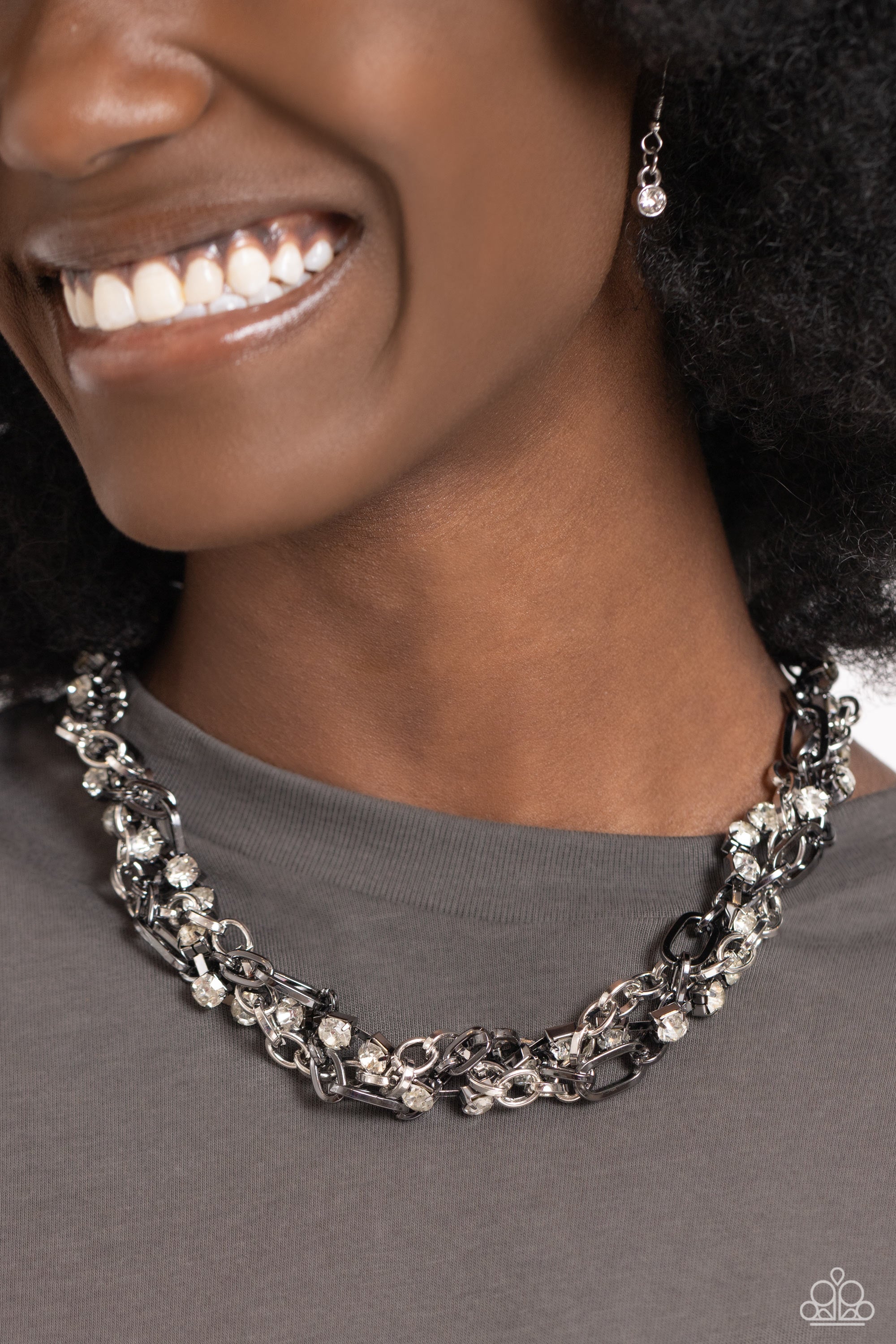 TOTALLY TWO-TONED SILVER-NECKLACE