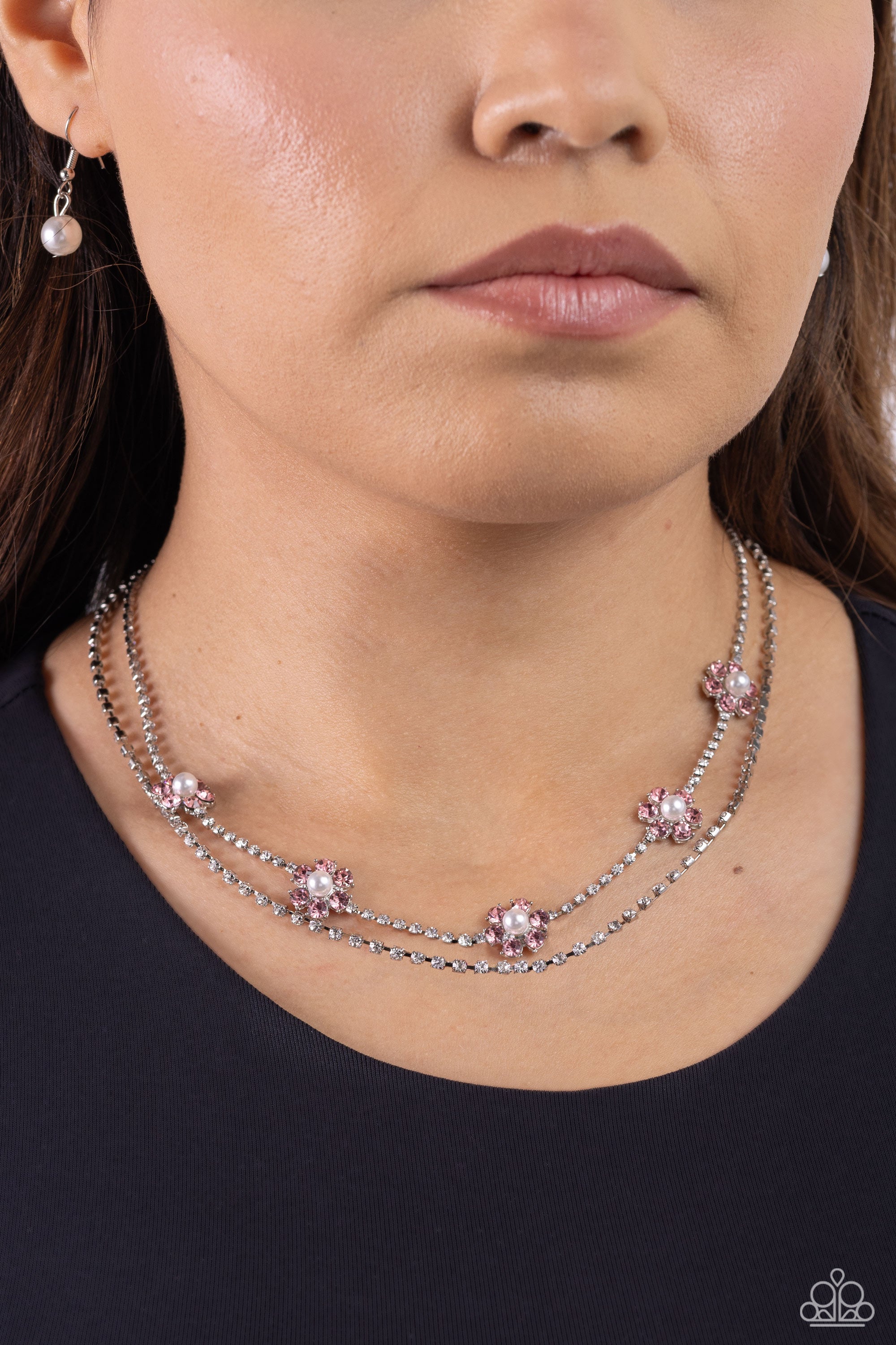 A SQUARE BEAUTY PINK-NECKLACE