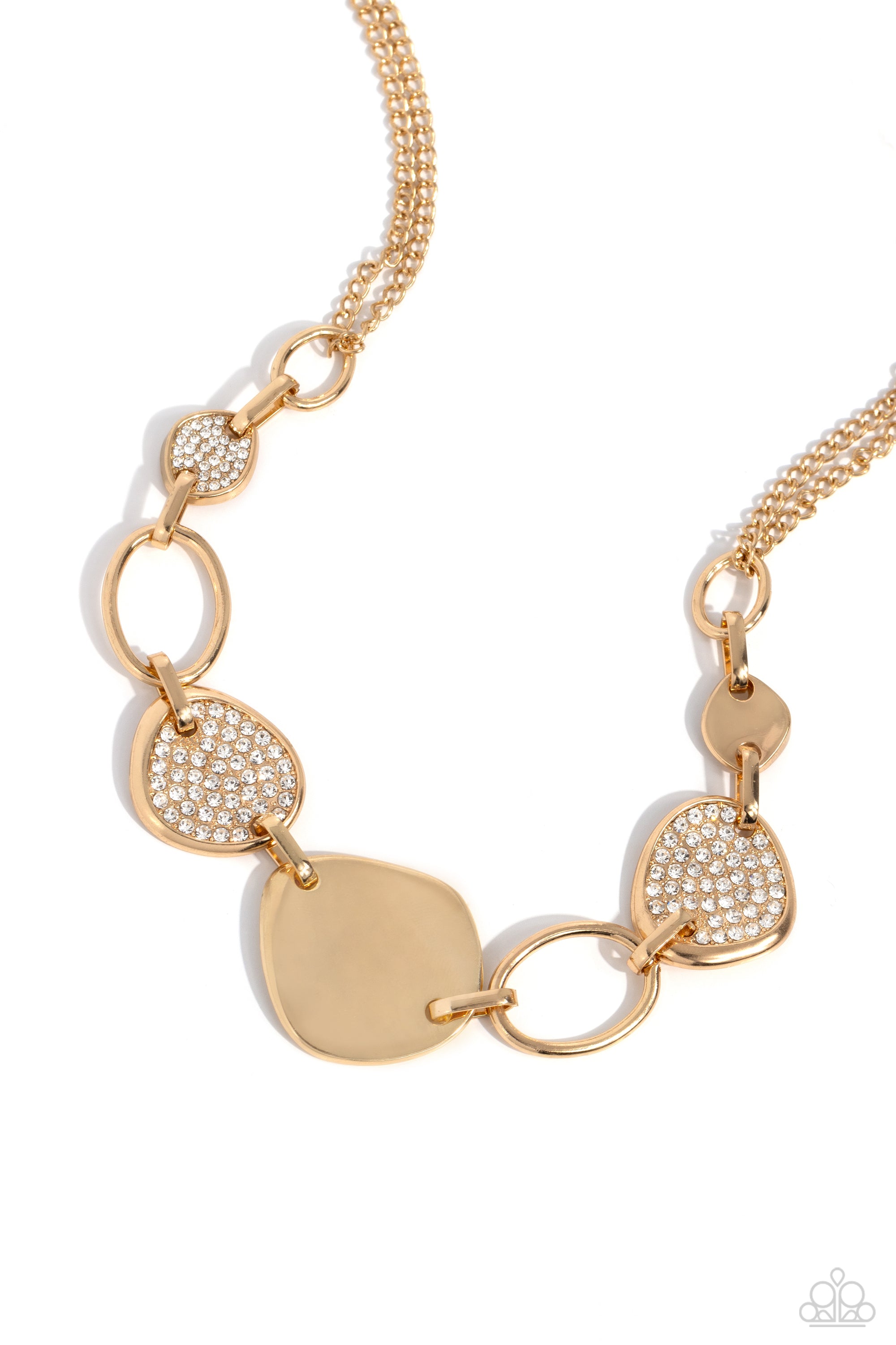 ASYMMETRICAL ATTENTION GOLD-NECKLACE