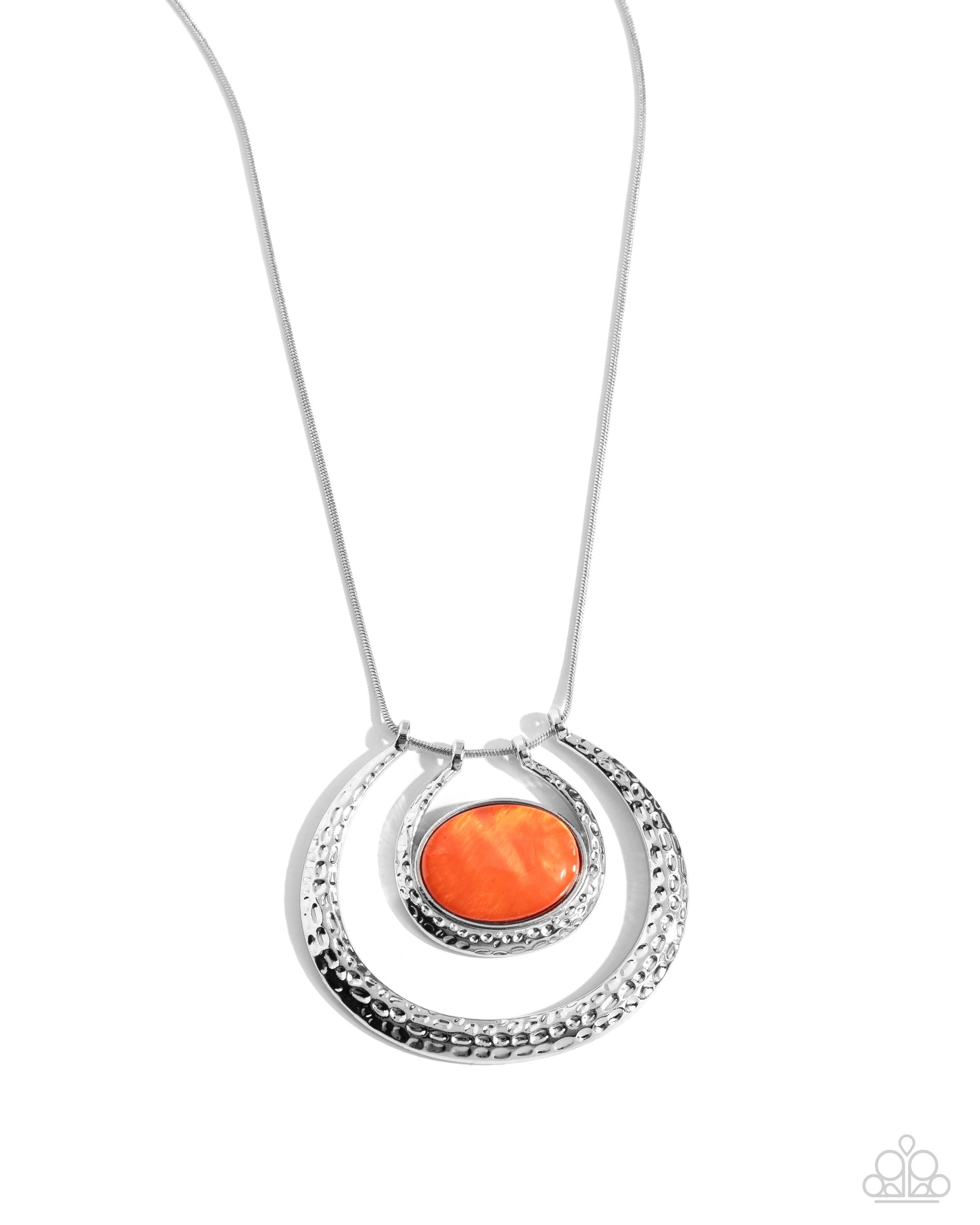 IF THE HORSESHOE FITS ORANGE-NECKLACE