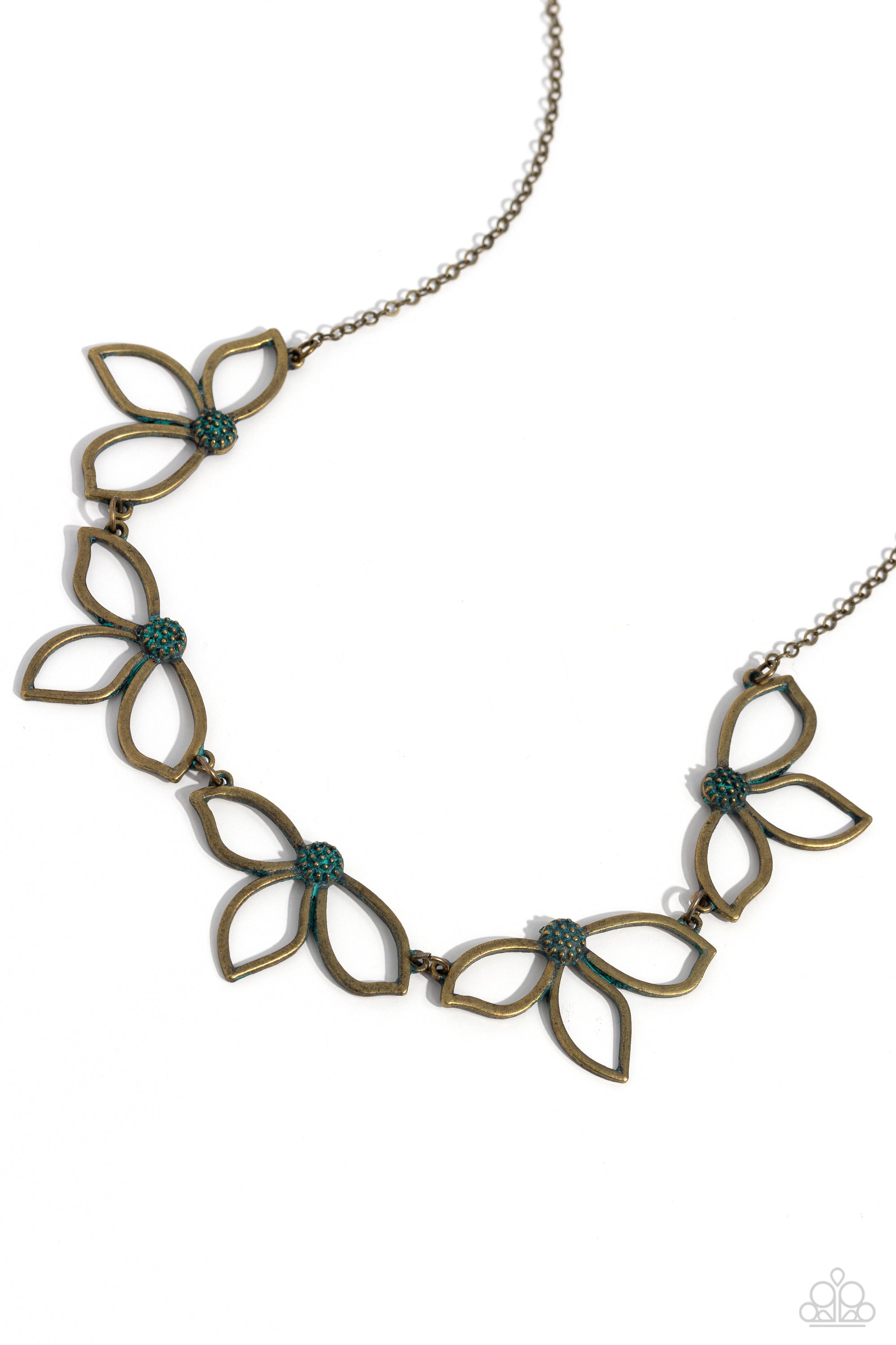 PETAL PAGEANTRY BRASS-NECKLACE